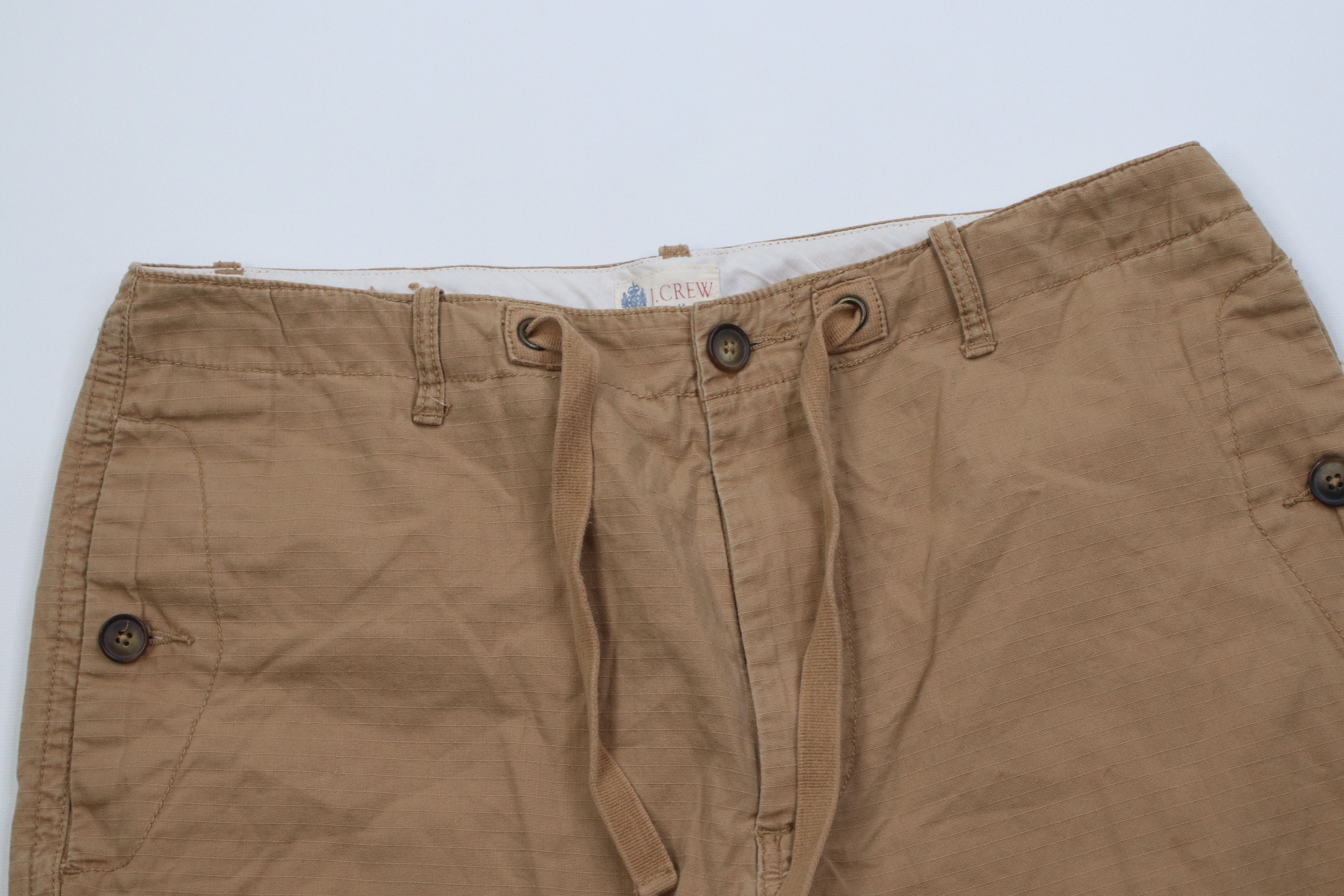 J.Crew Vintage Y2K J Crew Knee Ripstop Utility Shorts Brown Cotton Size US 34 / EU 50 - 2 Thumbnail
