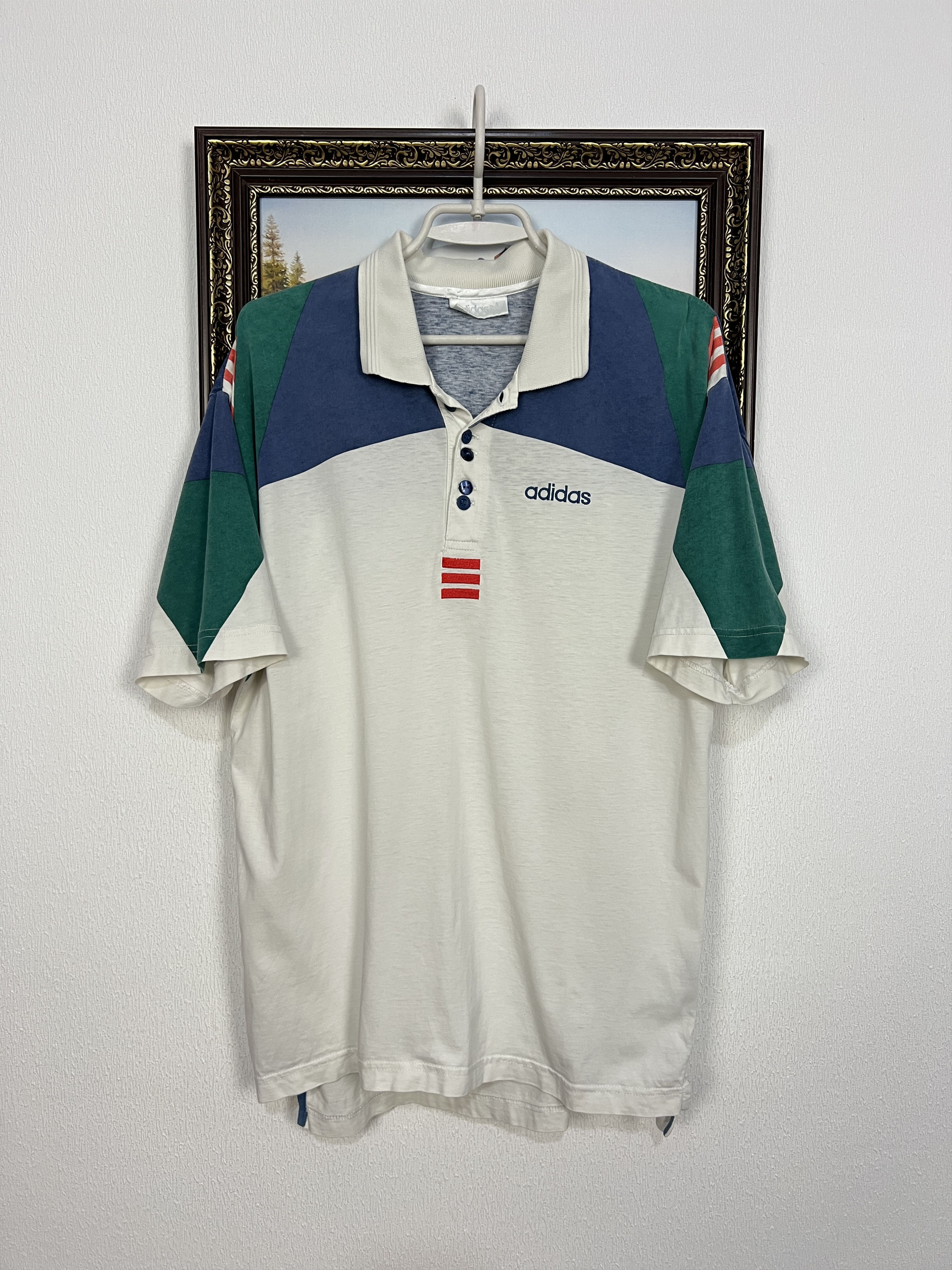 Adidas Vintage Polo Tennis Shirt Lendl Becker Edberg Agassi Jersey Size US M / EU 48-50 / 2 - 1 Thumbnail