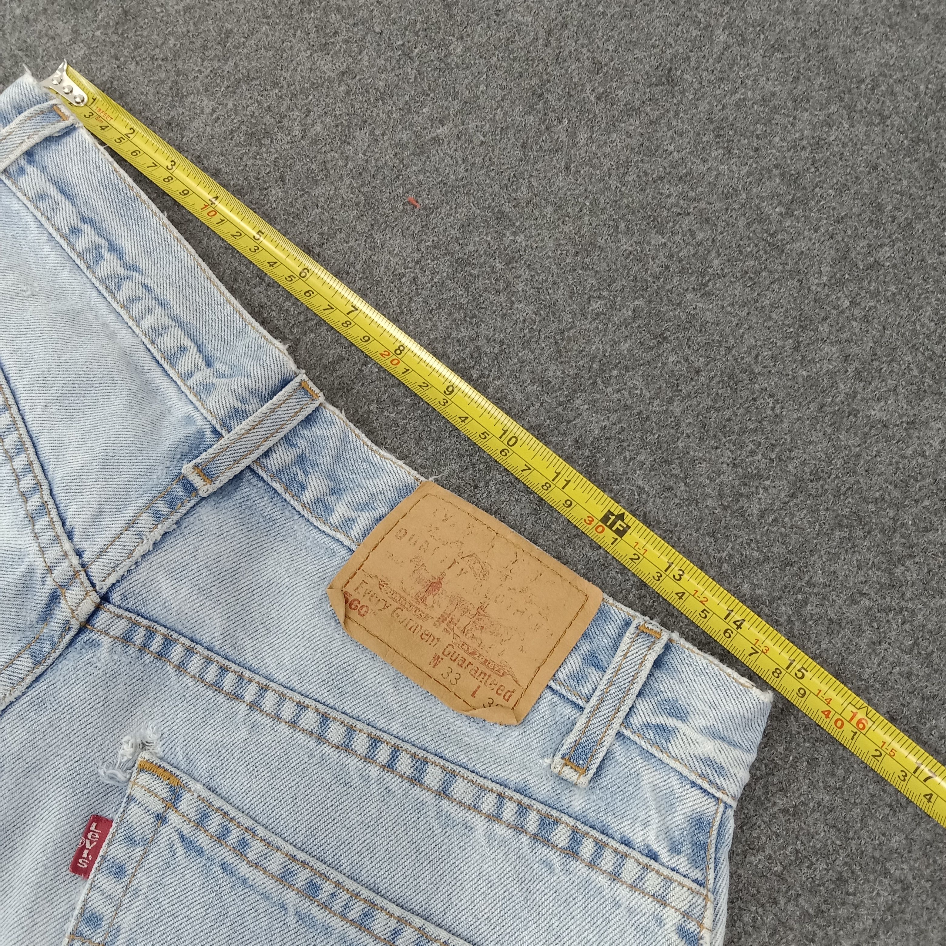 Levi's Levis 560 Red Tab Loose Fit Distressed Denim Jeans C265N10 Size US 33 - 9 Thumbnail