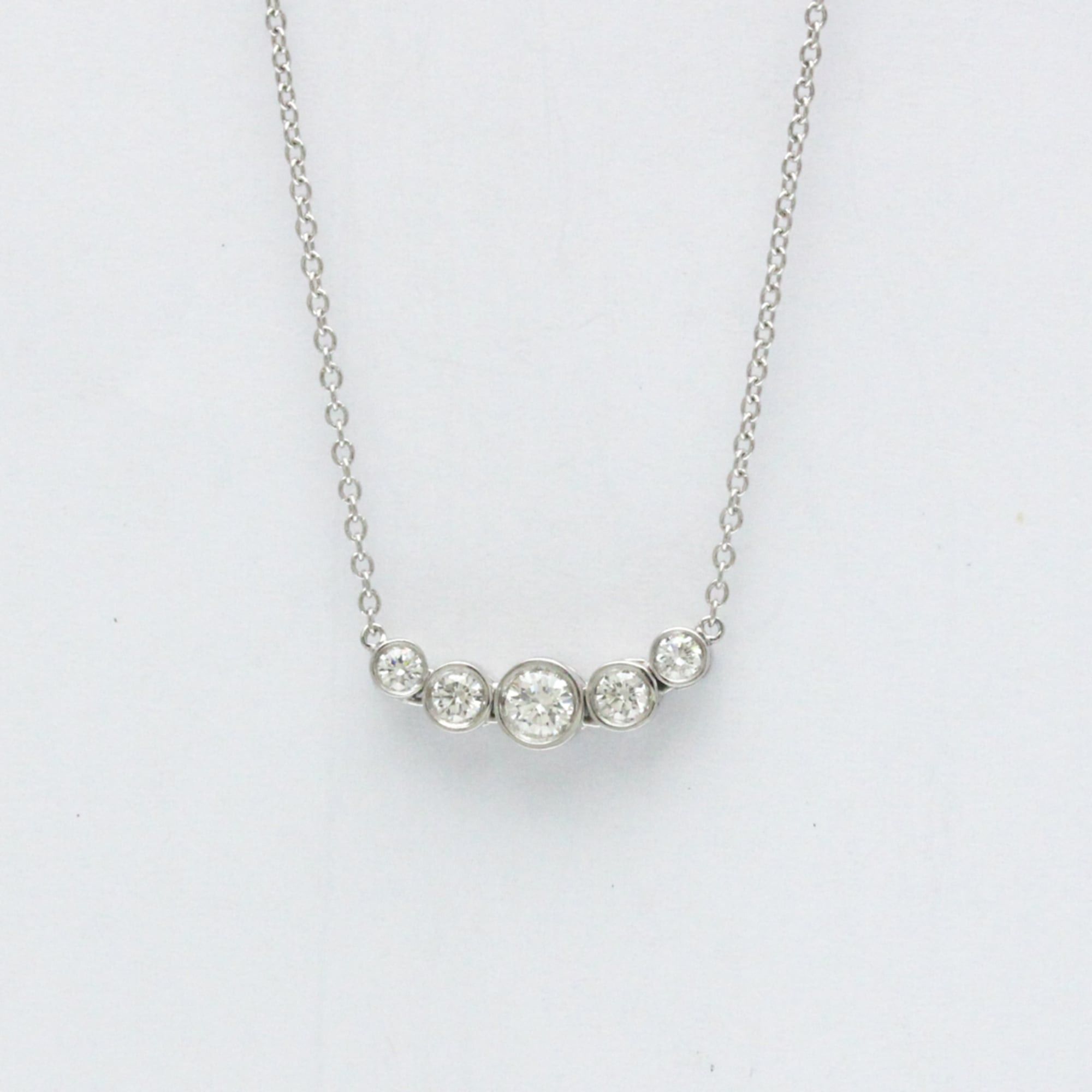 Tiffany & Co. Tiffany Jazz Graduated Necklace Platinum Diamond Men,Women Fashion Pendant Necklace (Silver) Size ONE SIZE - 1 Thumbnail