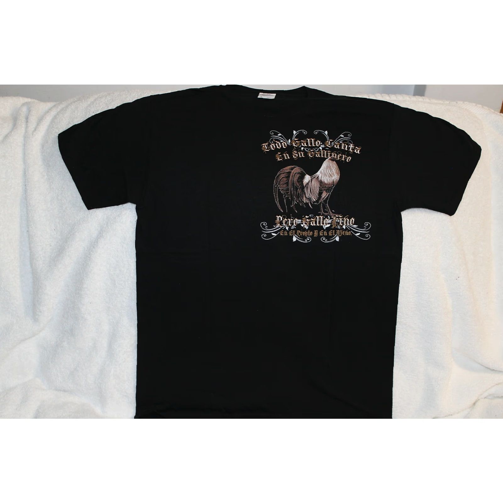 Vintage VINTAGE Rooster Aztec Sunstone Graphic T-Shirt Men 3XL Black Cotton Size US XXL / EU 58 / 5 - 3 Thumbnail