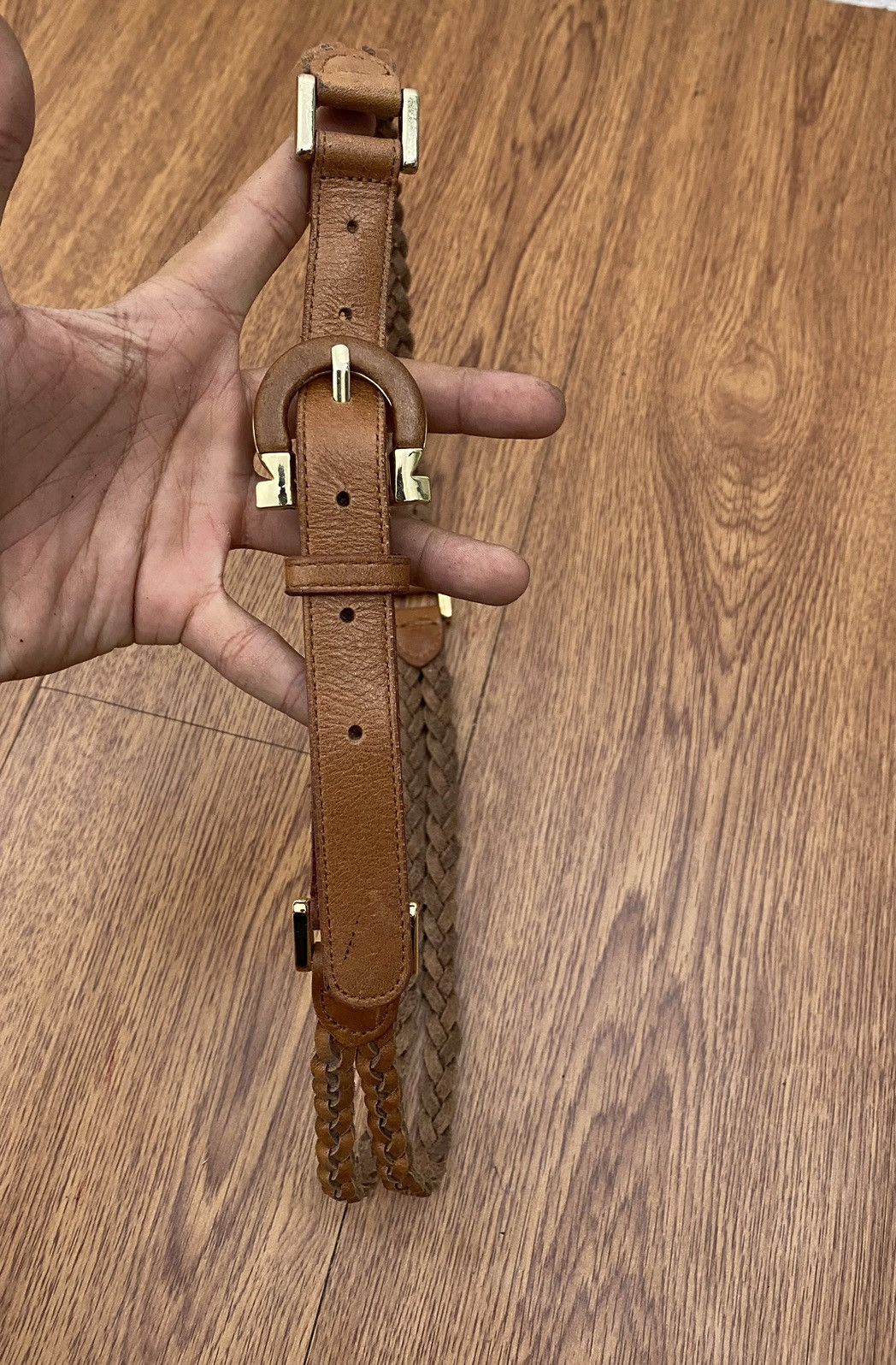 If Six Was Nine × Japanese Brand × Le Grande Bleu (L.G.B.) Intertwined brown Leather belt Size ONE SIZE - 3 Thumbnail