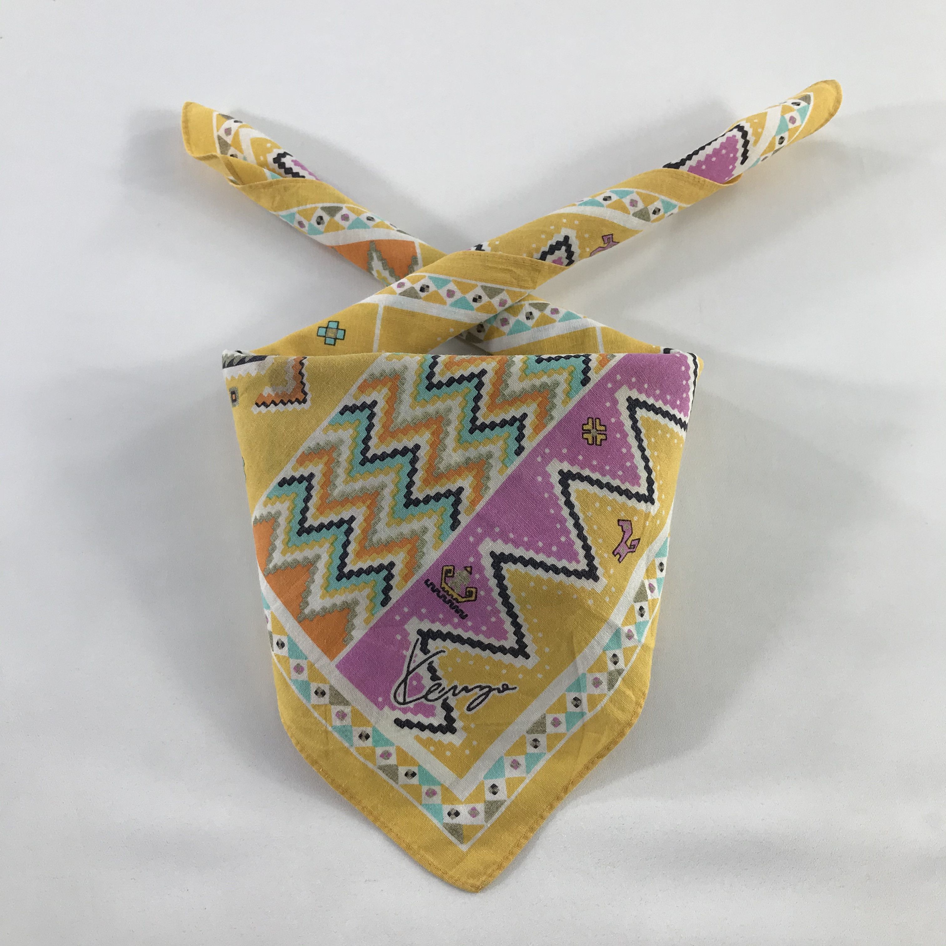 Kenzo × Vintage Kenzo Bandana / Handkerchief / Neckerchief - S536 Size ONE SIZE - 3 Thumbnail