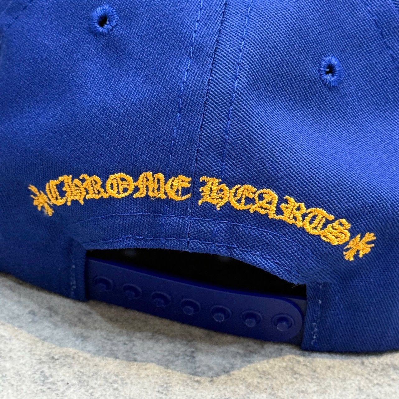 Chrome Hearts Chrome Hearts CH Leather Patch Baseball Cap Blue Orange Size ONE SIZE - 5 Thumbnail
