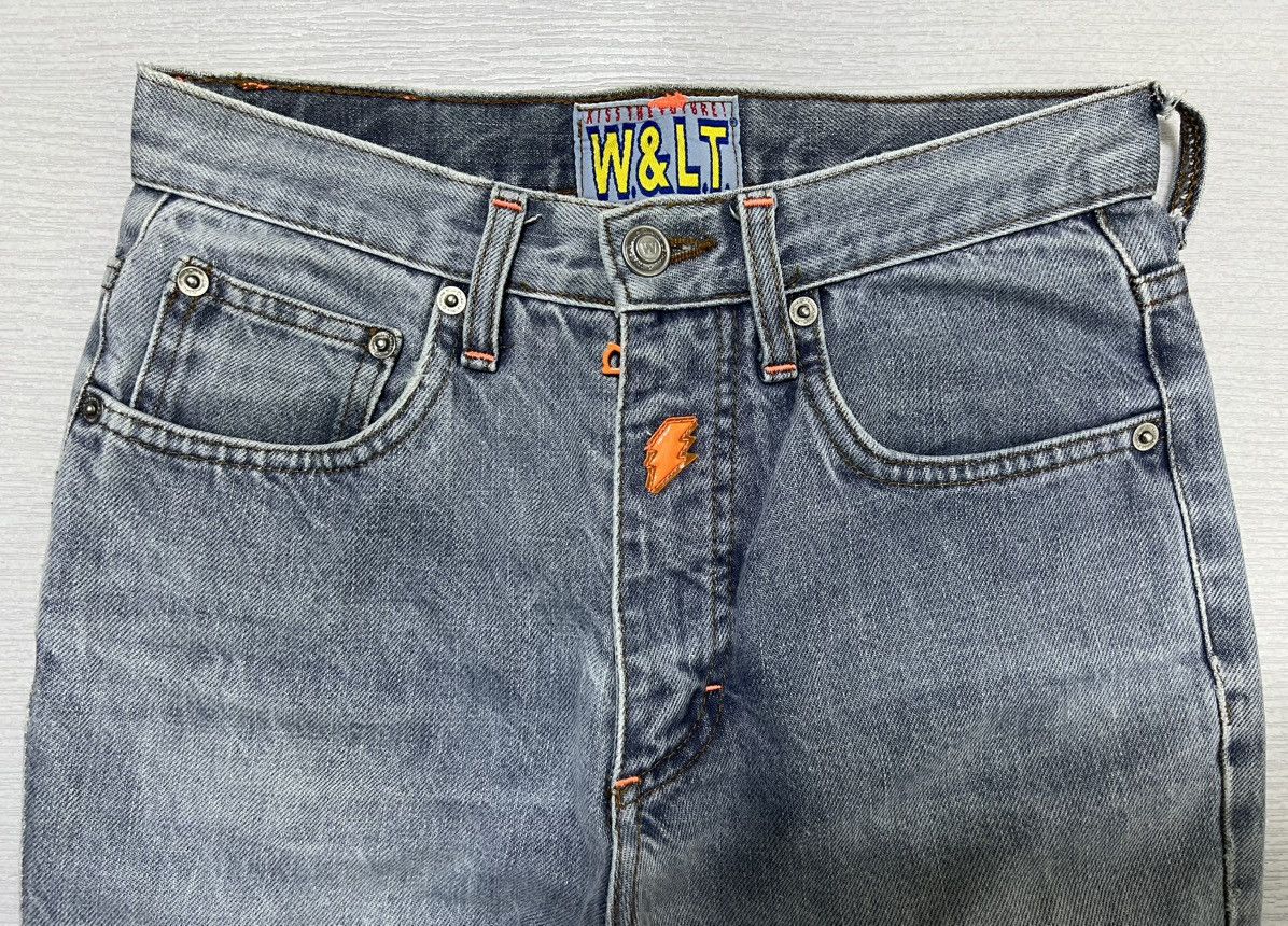Walter Van Beirendonck W&LT - A/W 1998 - Lightning Bolt Logo Dorky Denim Jeans Size US 26 / EU 42 - 9 Thumbnail