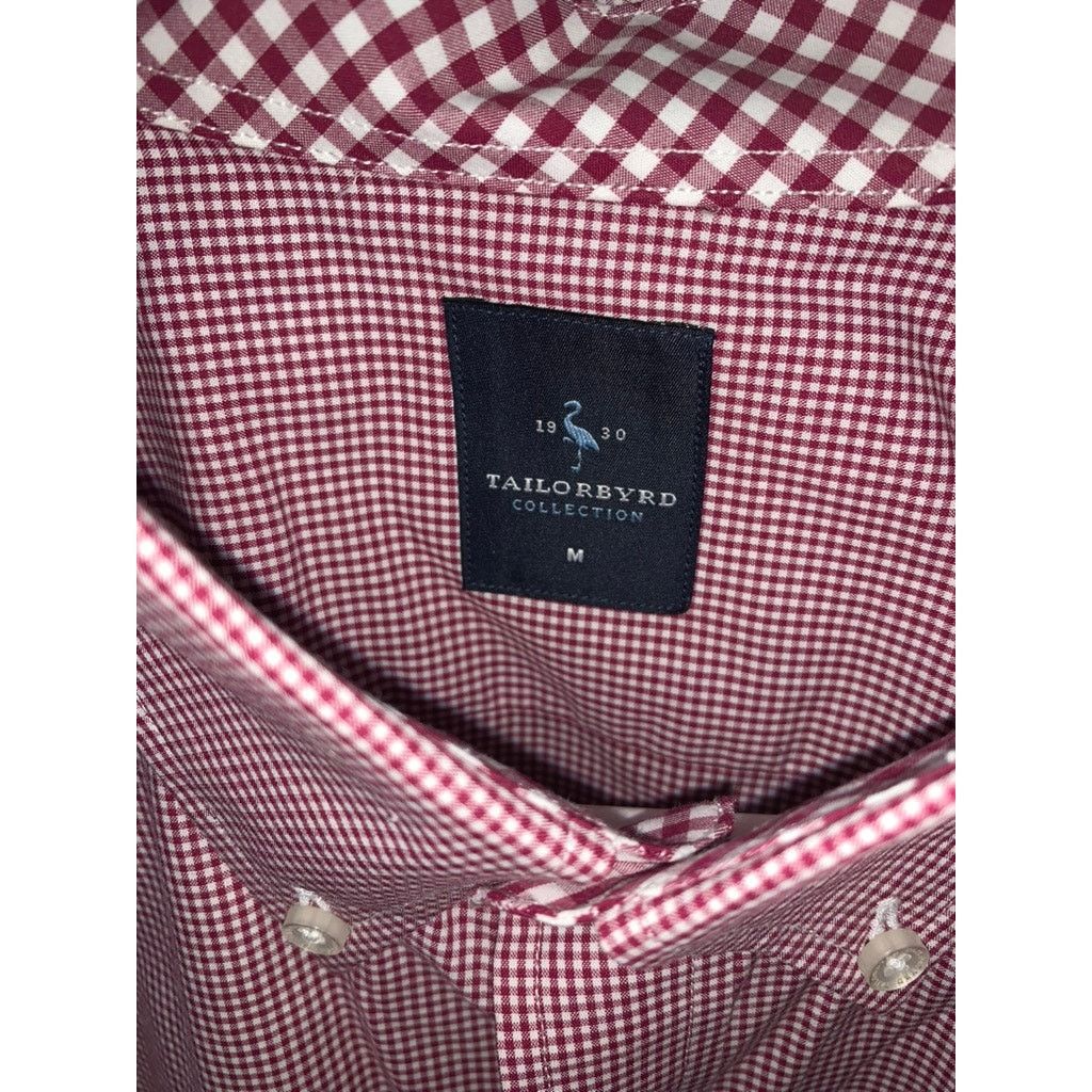 Tailorbyrd NWT TAILORBYRD Collection Mens Medium Red Check Short Sleeve Size US M / EU 48-50 / 2 - 2 Thumbnail