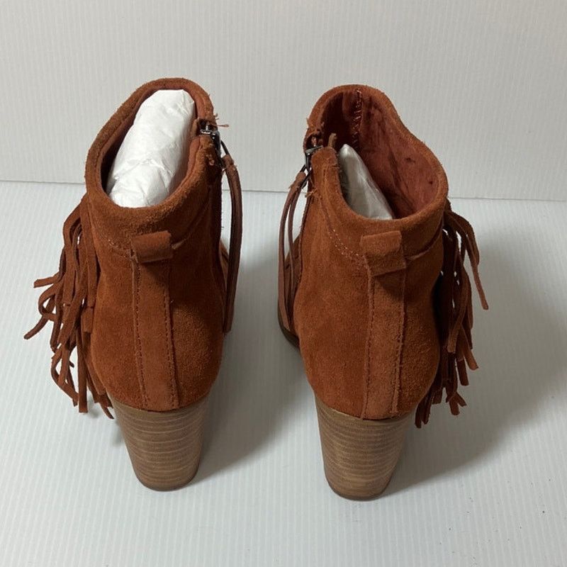Toms TOMS Lunata Cognac Suede Fringe Round Toe Ankle Boot 5 Size US 5 / IT 35 - 3 Thumbnail