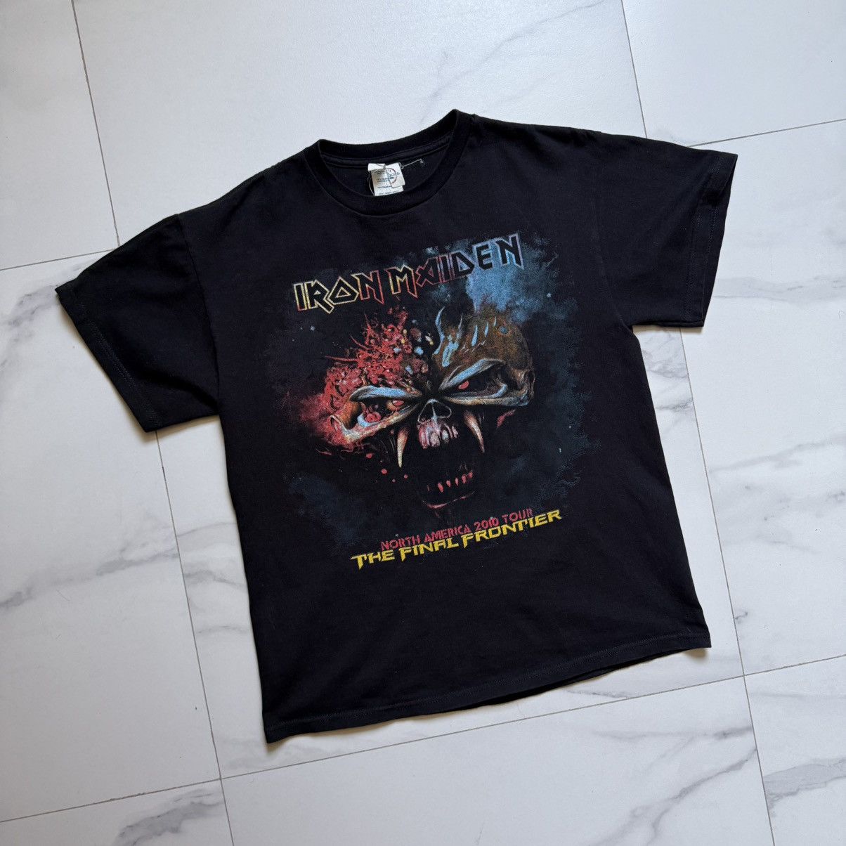 Iron Maiden Vintage Iron Maiden The Last Frontier Tour T-Shirt Size US M / EU 48-50 / 2 - 4 Thumbnail