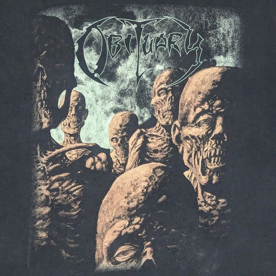 Other Vintage 90s Obituary Back From The Dead XL Blue Grape Size US XL / EU 56 / 4 - 2 Thumbnail