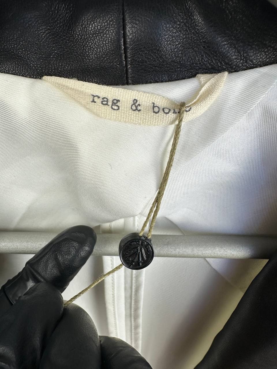 Rag & Bone Rag & Bone White Tuxedo Blazer Jacket Leather Shawl Collar Size S / US 4 / IT 40 - 13 Thumbnail