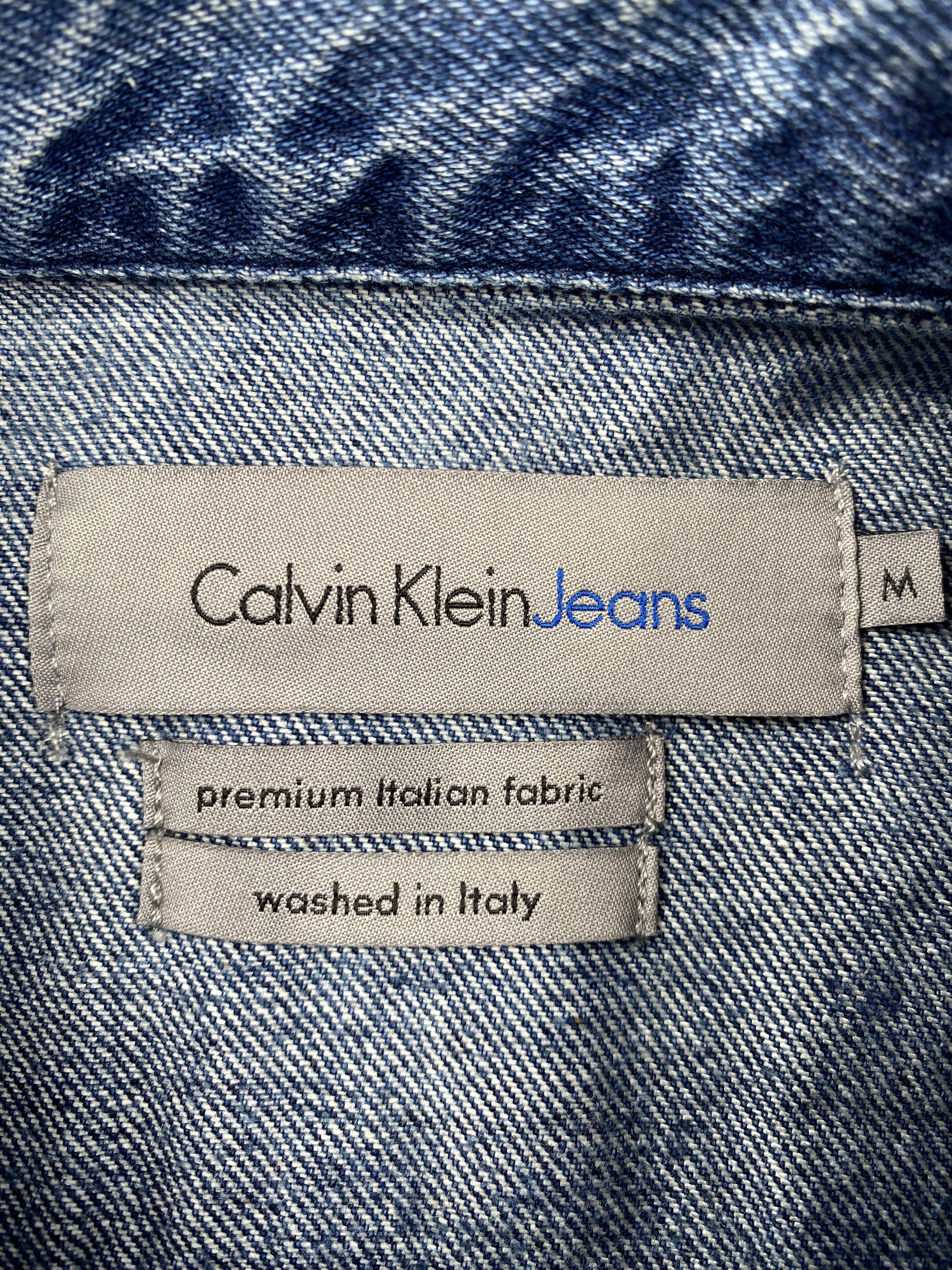 Calvin Klein Raf Simons 2014 Paint Splattered Denim Jacket Size US M / EU 48-50 / 2 - 14 Thumbnail