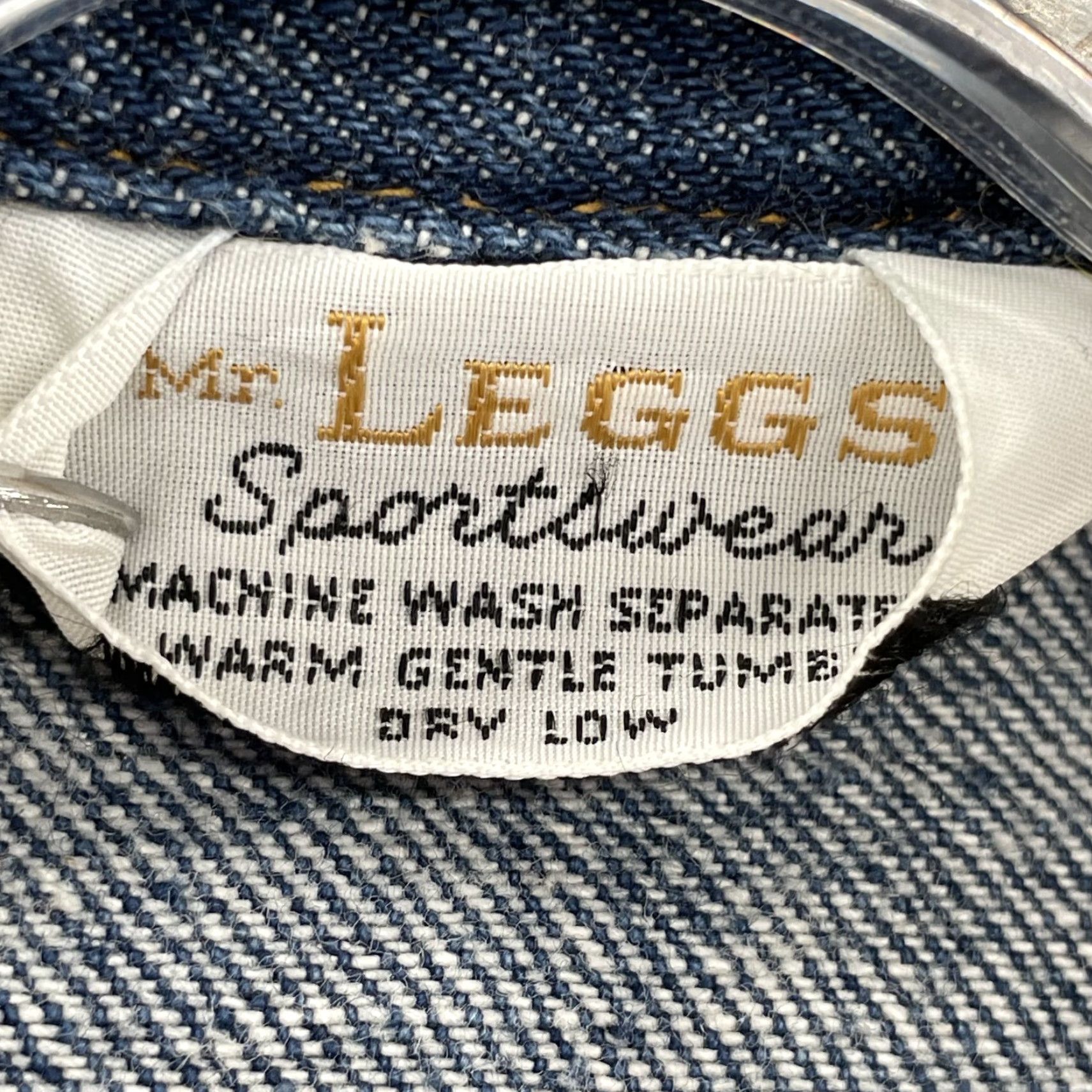 Denime VINTAGE Mr. Leggs Jean Jacket Men Medium Jazz Denim Western New Orleans 70s Work Jacket Mens Size US 31 - 4 Thumbnail