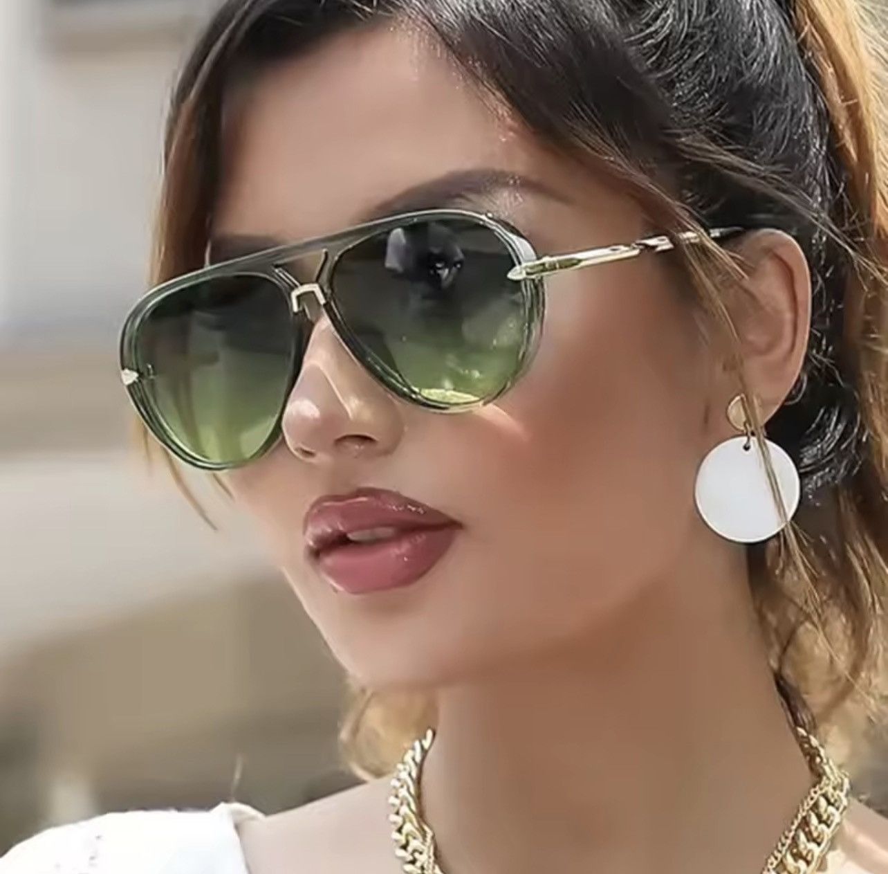 Other Luxury Green Aviator Sunglasses – Timeless Style Size ONE SIZE - 9 Thumbnail