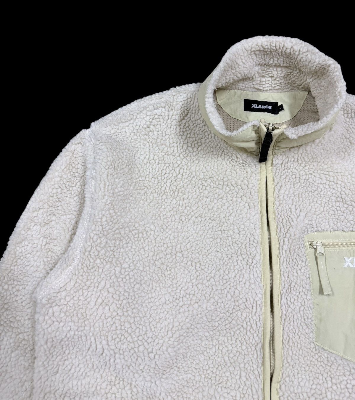 Xlarge Xlarge Deep Pile Sherpa Boa Jacket Big Logo Embossed Fleece Size US L / EU 52-54 / 3 - 7 Thumbnail