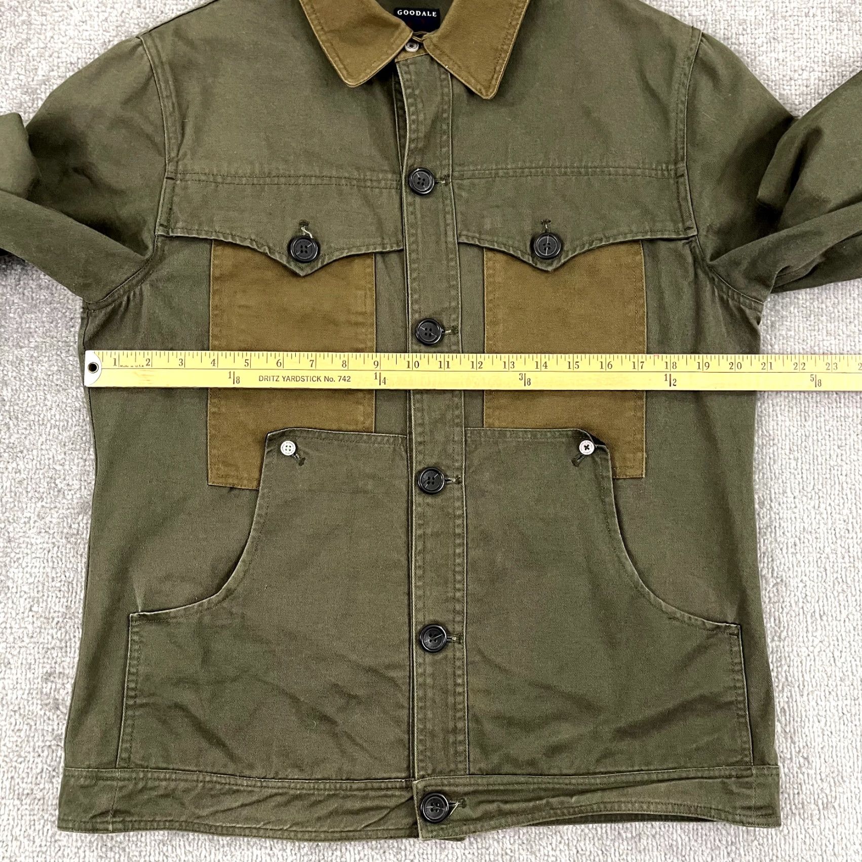 Vintage GOODALE Jacket Mens Medium Green Canvas Elbow Patch Workwear Chore Utility Coat Size US M / EU 48-50 / 2 - 3 Thumbnail