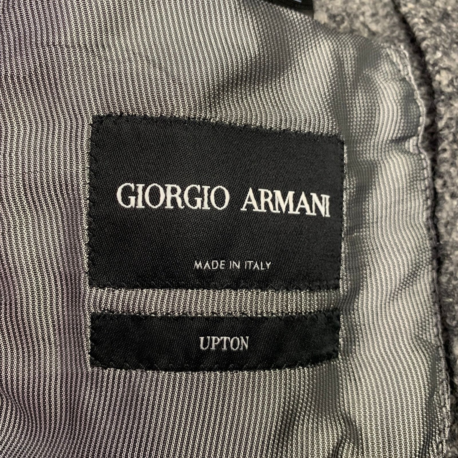 Giorgio Armani Size 44 Grey Charcoal Tweed Cashmere Silk Jacket Size US XL / EU 56 / 4 - 5 Thumbnail
