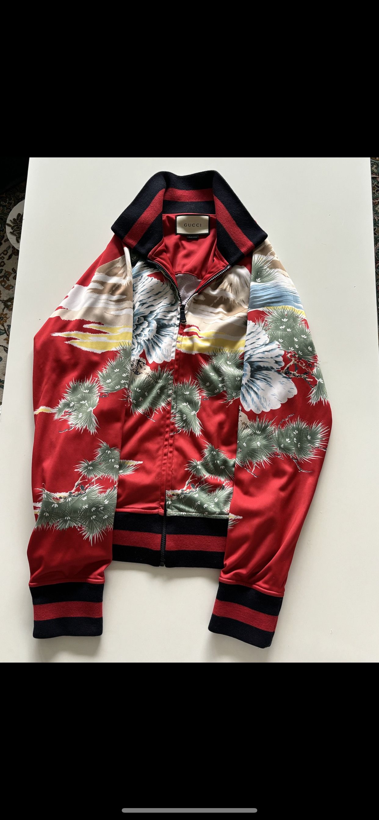 Gucci Gucci Eagle-print Satin Bomber Jacket Size US M / EU 48-50 / 2 - 1 Thumbnail