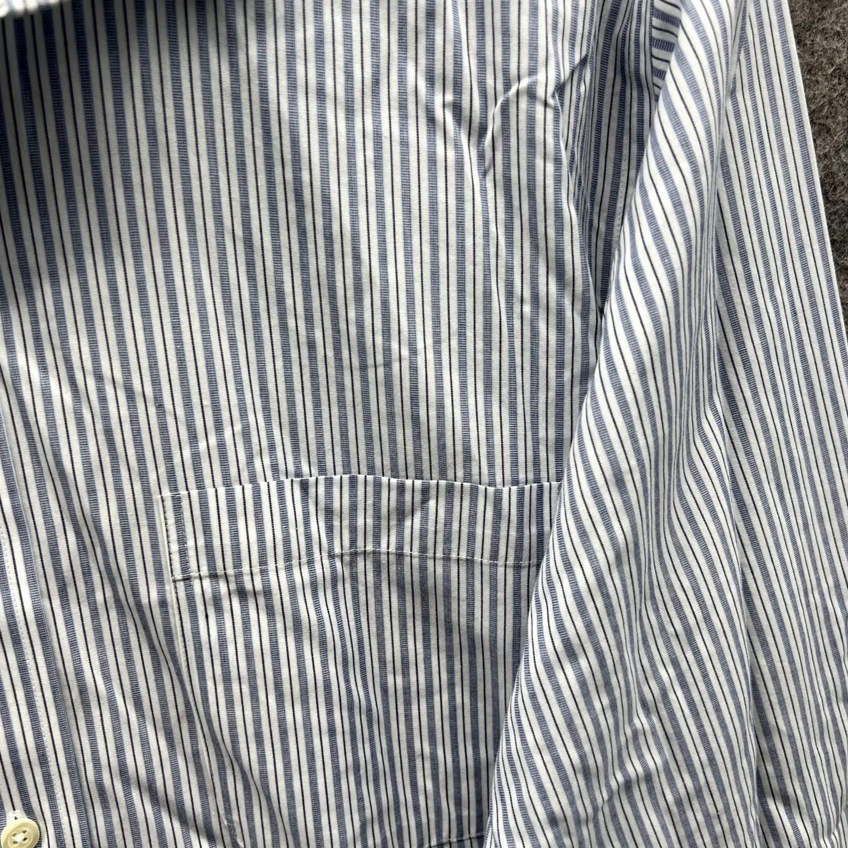 Brooks Brothers Brooks Brothers Shirt Men 17 34 White Blue Striped Button-Down Regent Casual Size US XL / EU 56 / 4 - 4 Thumbnail