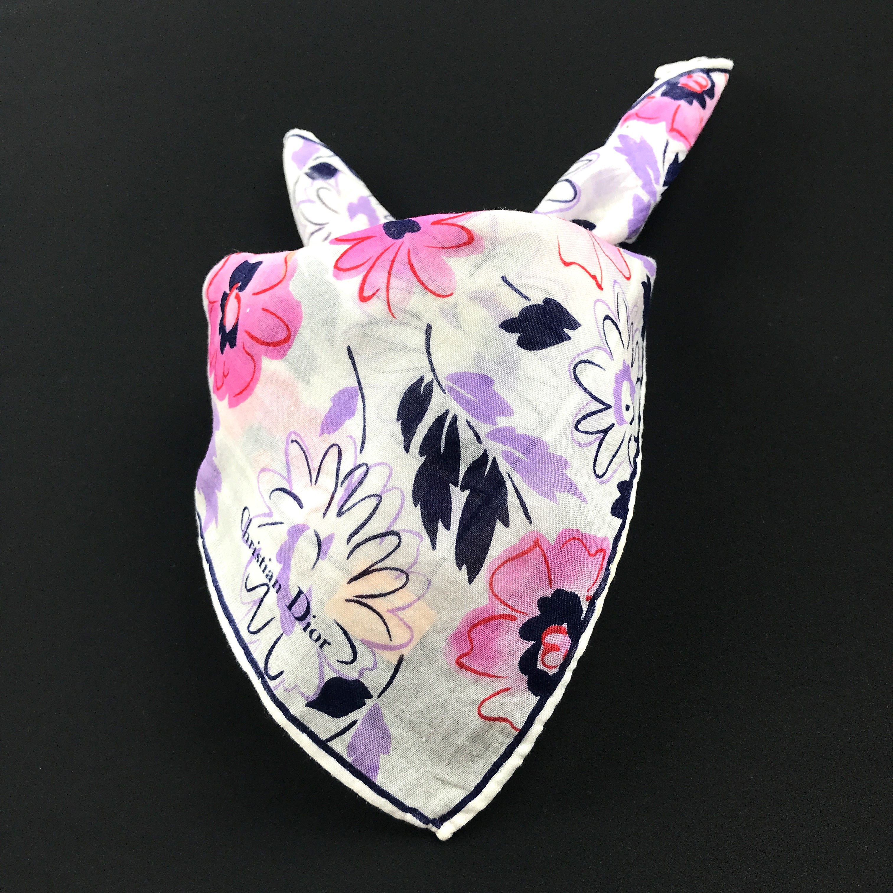 Christian Dior Monsieur × Vintage Vintage Christian Dior Bandana Neckerchief Handkerchief Size ONE SIZE - 4 Thumbnail