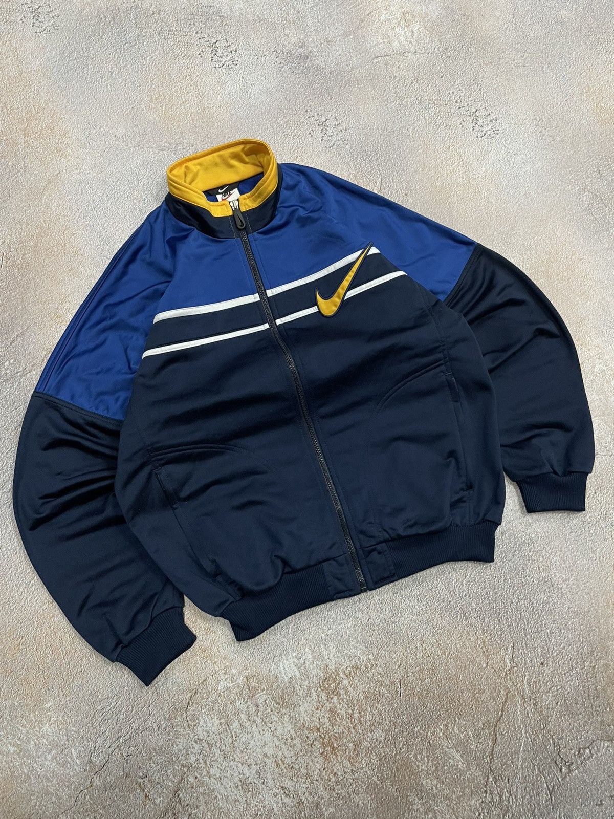 Nike Nike Vintage Big Swoosh Cotton Track Jacket Size US S / EU 44-46 / 1 - 1 Thumbnail