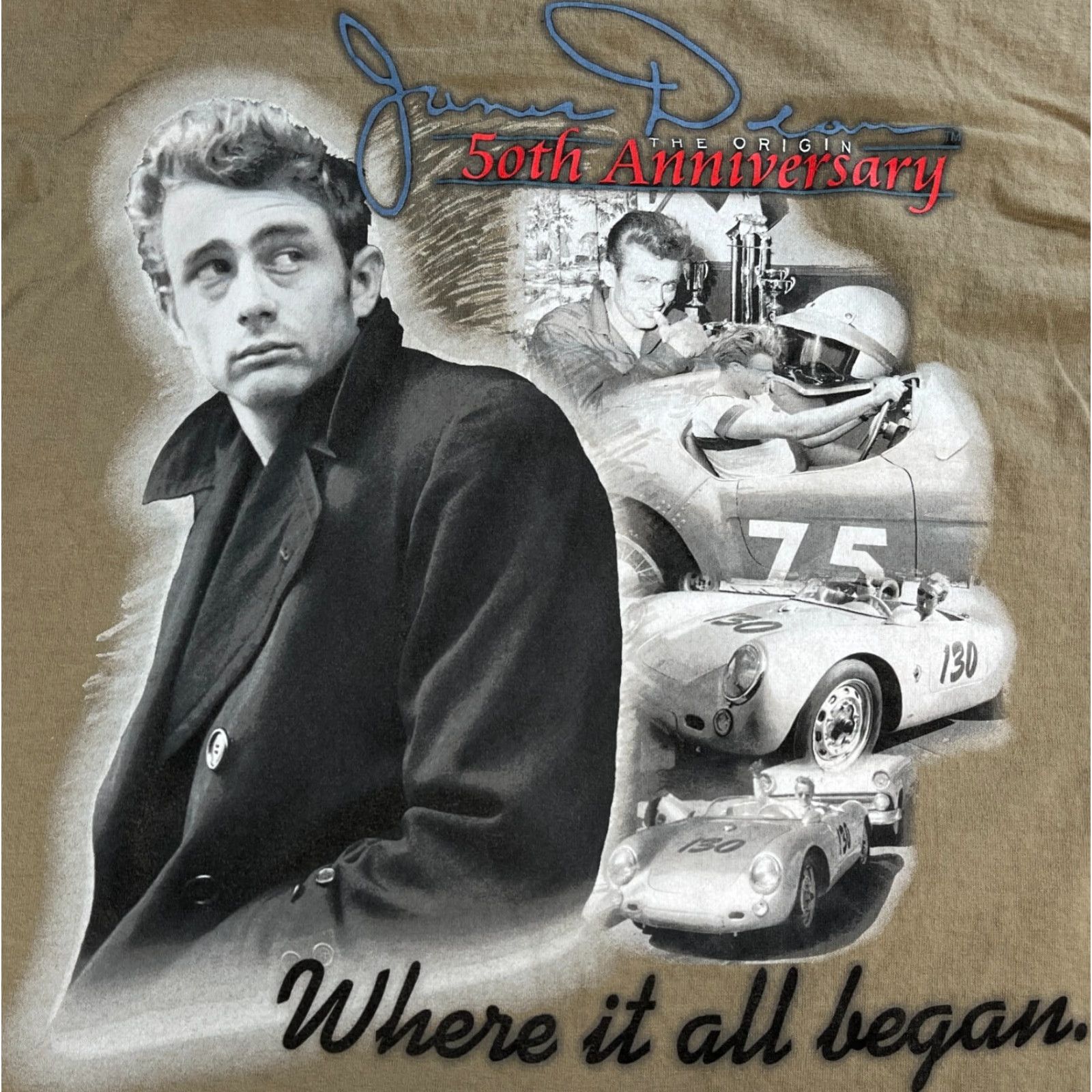 Vintage James Dean The Origin 50th Anniversary T-Shirt Double-Sided Made in USA Sz L Mens Shirt Size US L / EU 52-54 / 3 - 3 Thumbnail