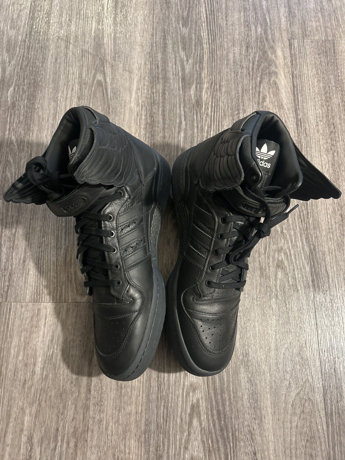 Adidas × Jeremy Scott Adidas x Jeremy Scott Forum Hi Wings 4.0 Black RARE SIZE 15 Size US 15 / EU 48 - 4 Thumbnail