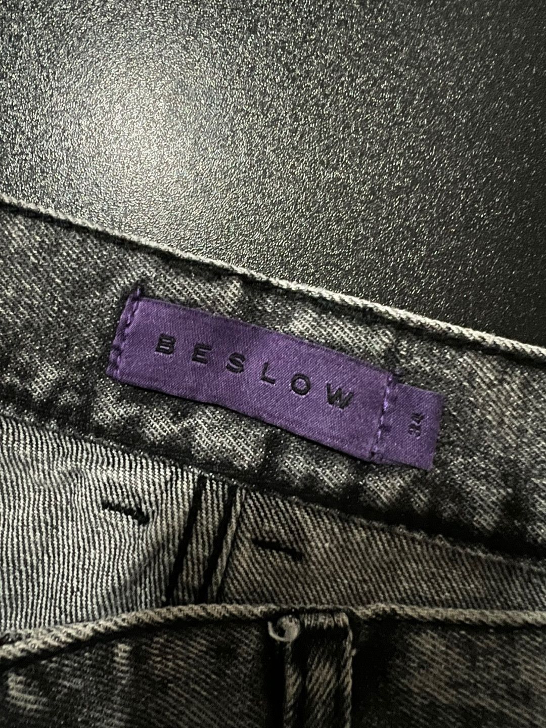 Vintage Beslow Twist Denim Pants Black Size US 34 / EU 50 - 6 Thumbnail