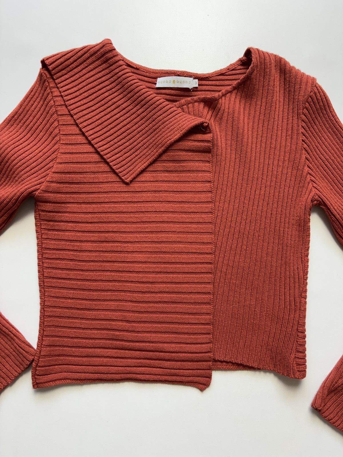 Designer × Vintage ASYMMETRIC VINTAGE GLAMOUR CARDIGAN KNIT LONG SLEEVE Size L / US 10 / IT 46 - 2 Thumbnail