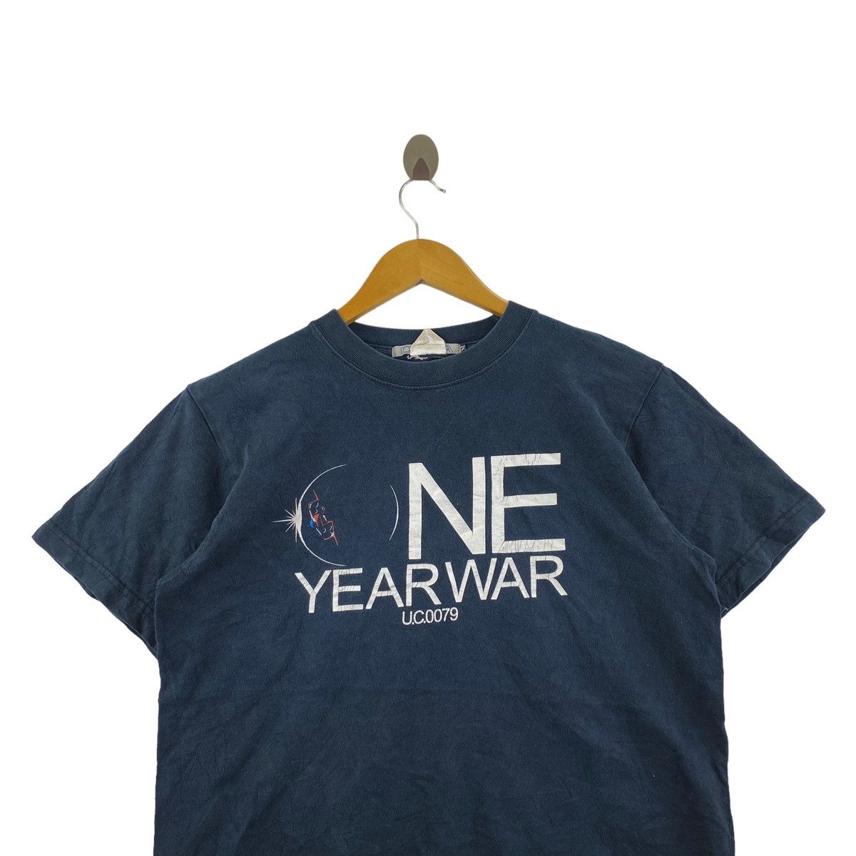 Japanese Brand × Vintage Vintage GUNDAM Japan Anime Navy Short Sleeve Shirt Size US M / EU 48-50 / 2 - 2 Thumbnail