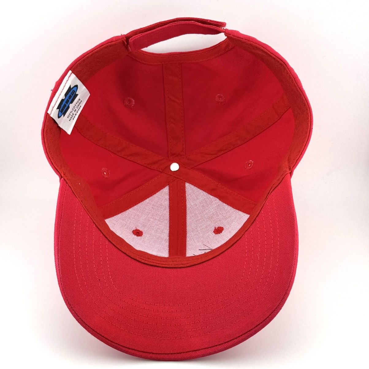 Vintage Vtg Trader Joes Demo Crew Employee Red Velcro Strapback Hat Size ONE SIZE - 4 Thumbnail