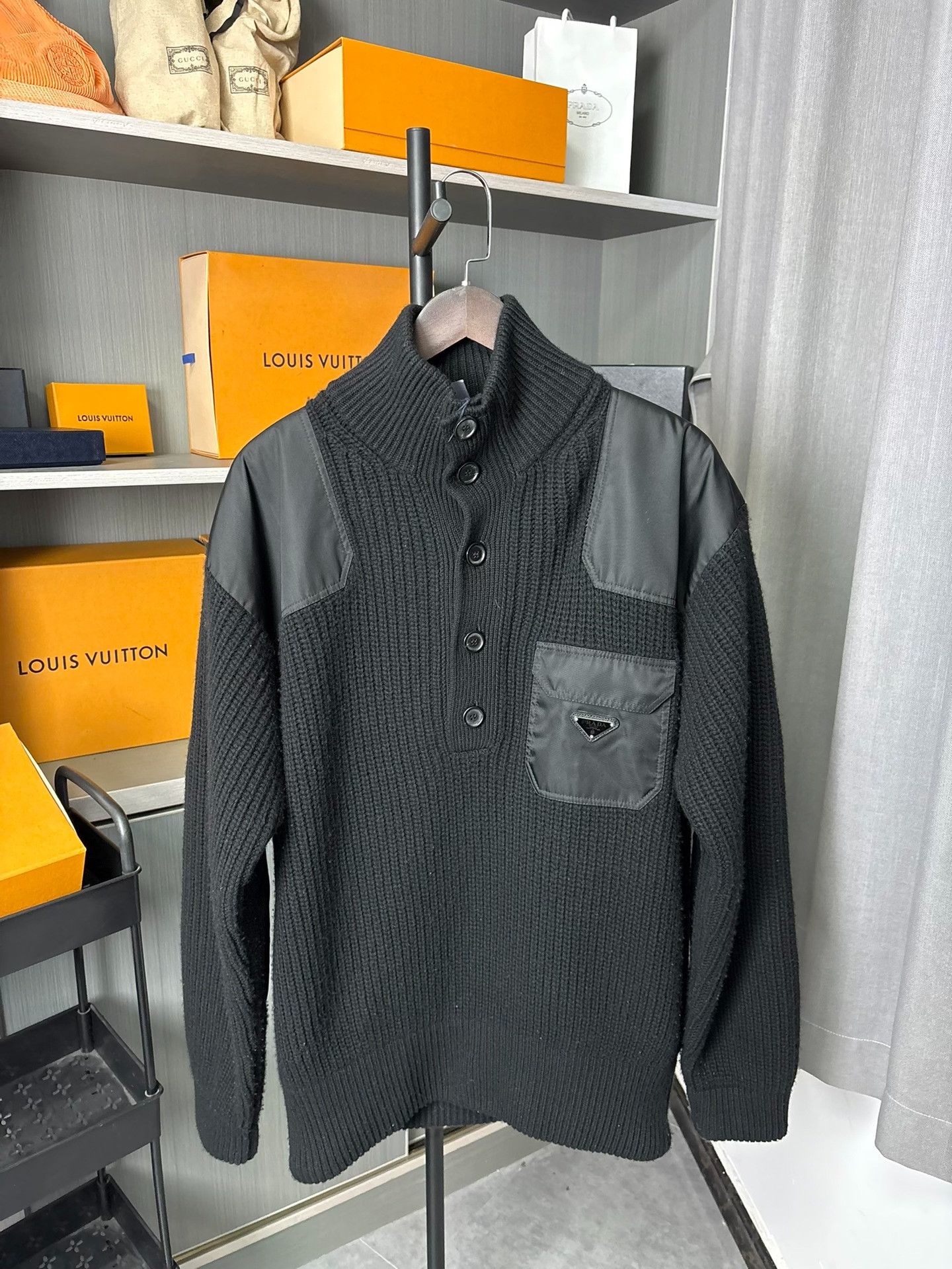 Prada Prada Wool Gray Sweater 25 Men Size US XS / EU 42 / 0 - 1 Thumbnail