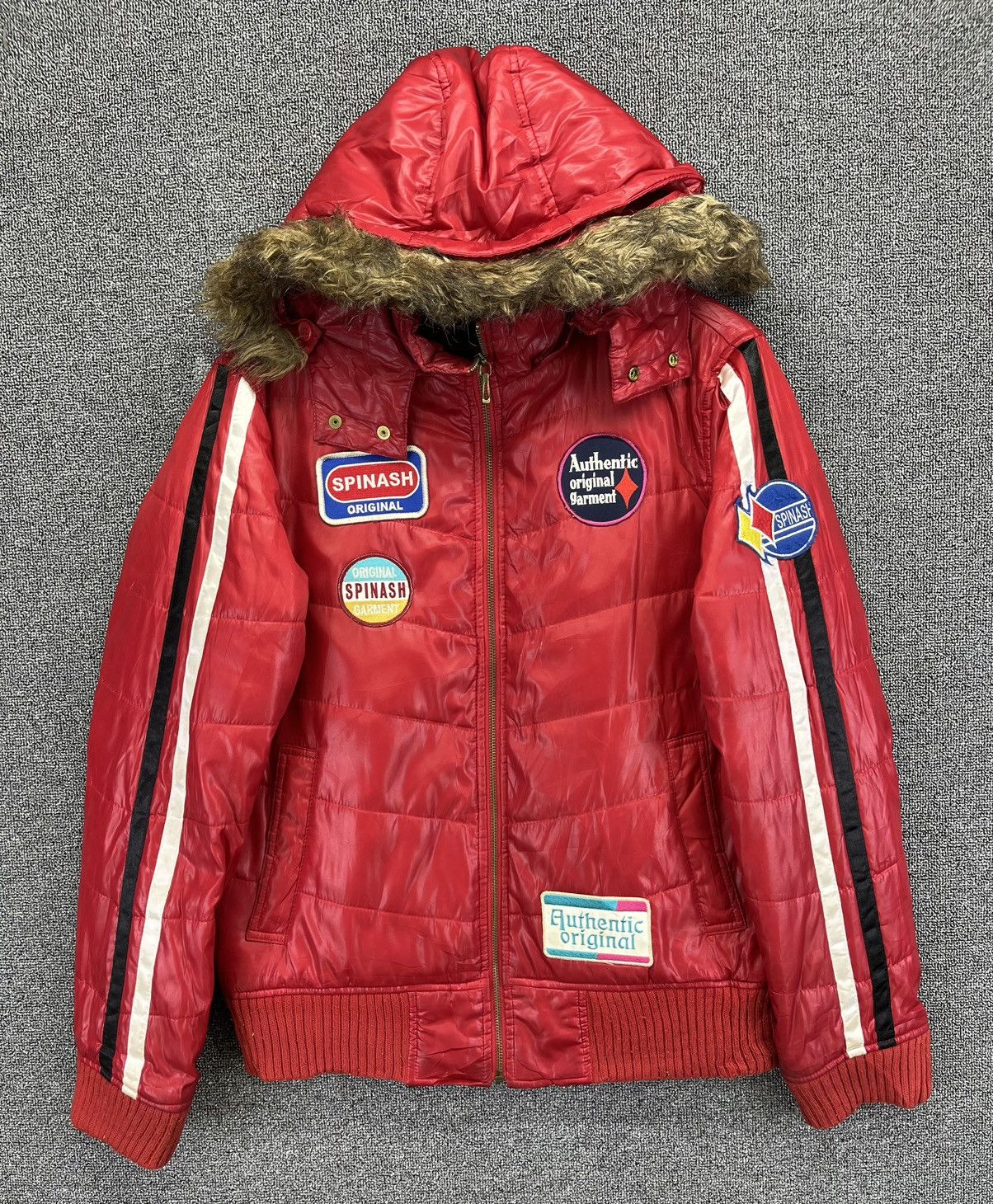 Japanese Brand Vintage Spinash Fur Hooded Zip Jacket Size L / US 10 / IT 46 - 1 Thumbnail