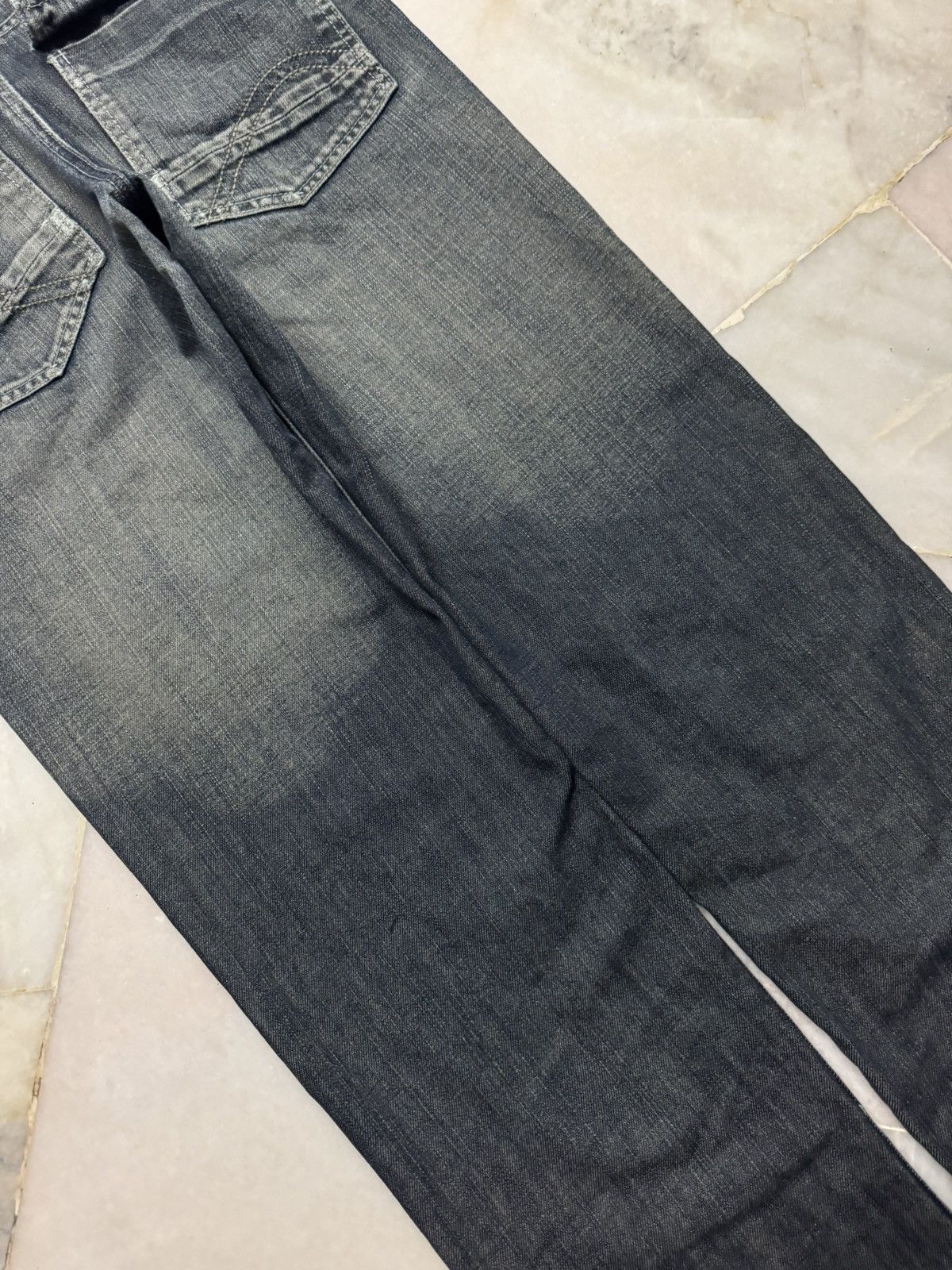 Japanese Brand 💥GRUNGE💥90's STYLE INSANE JULES CLAWMARK DISTRESS DARK JEANS Size US 33 - 17 Thumbnail