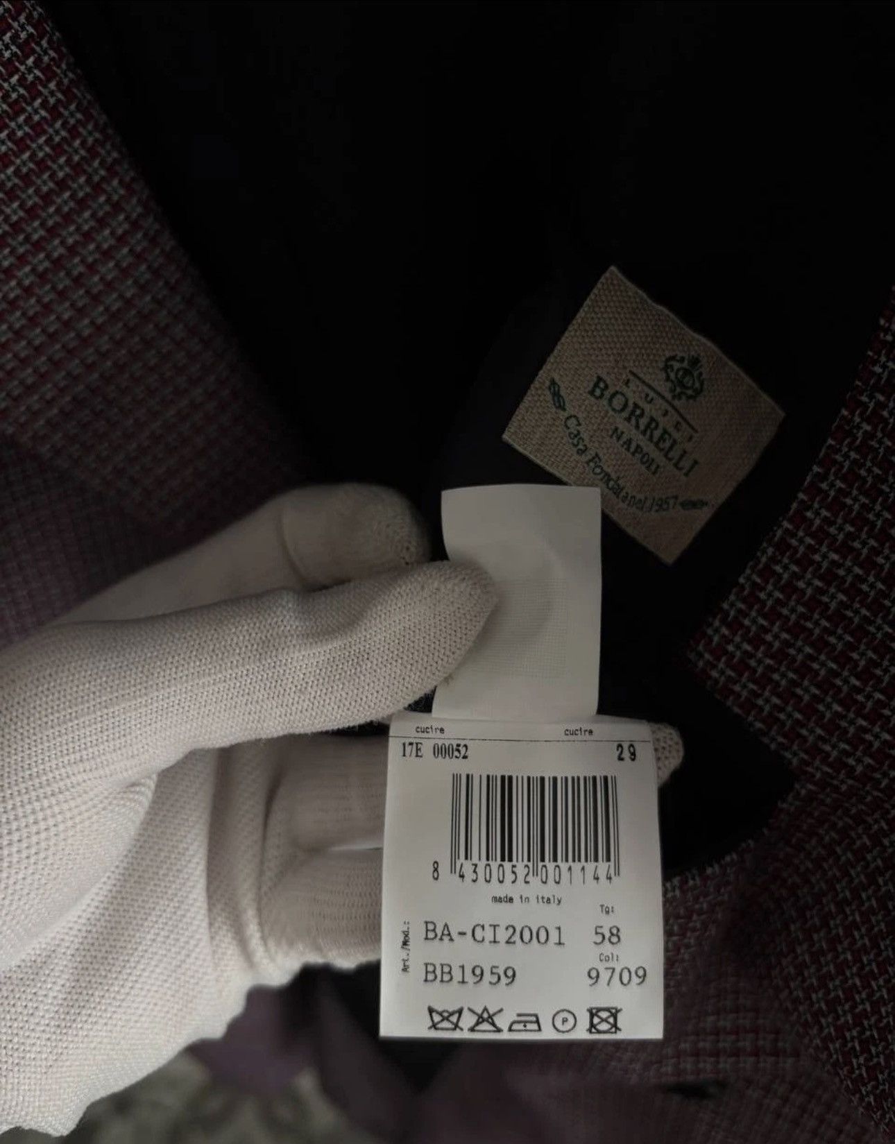 Luigi Borrelli Luigi Borrelli Napoli Blazer Double-Breasted Linen Cotton Size 54L - 15 Thumbnail