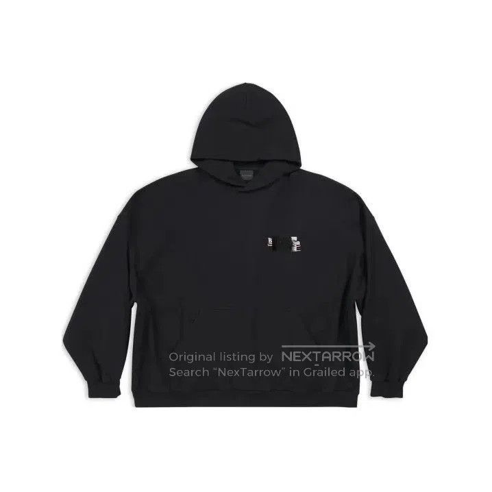 Balenciaga Balenciaga Black Logo Print Hooded Sweatshirt. Size US M / EU 48-50 / 2 - 1 Thumbnail