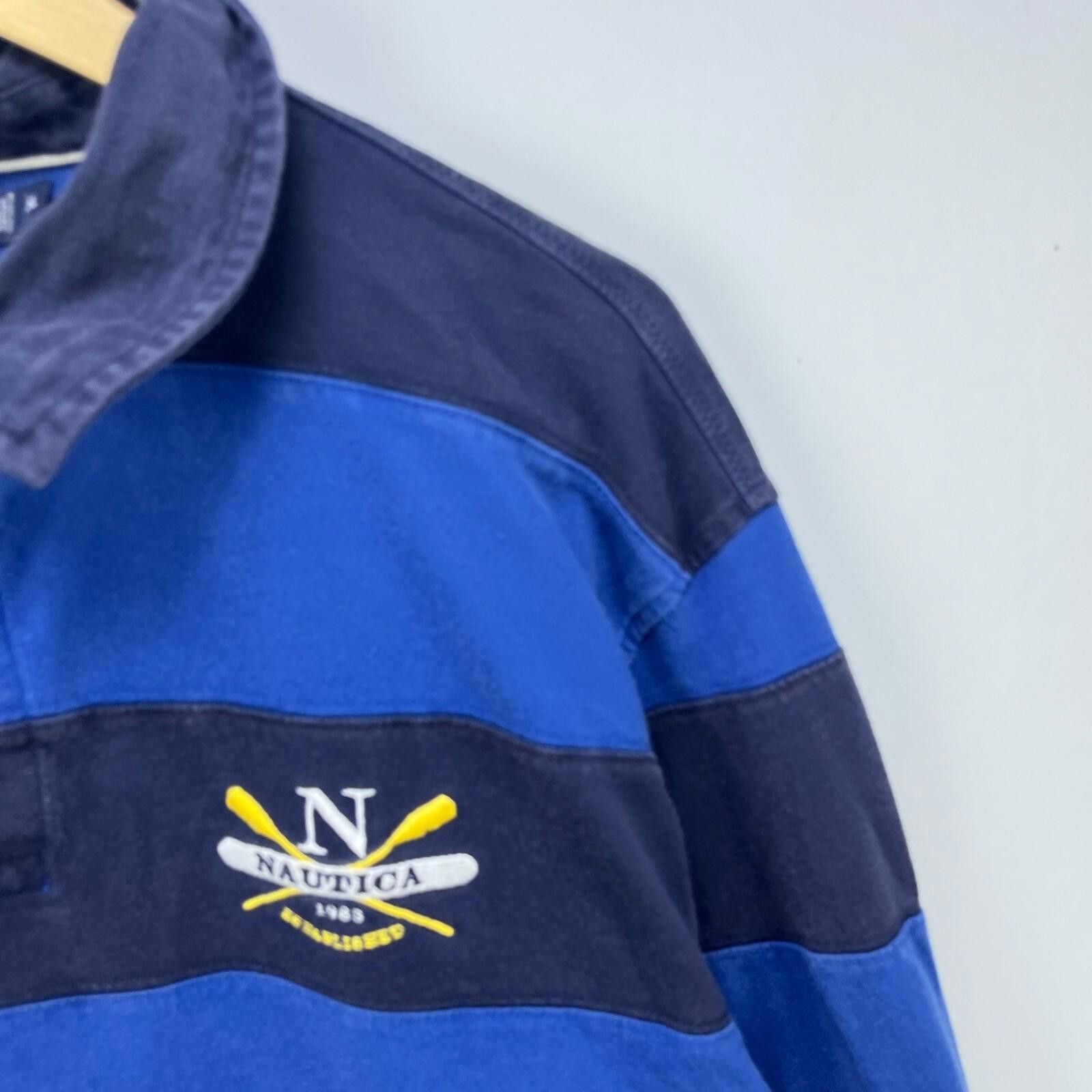 Nautica Vintage Nautica Rugby Polo Long Sleeve Shirt XL Size US XL / EU 56 / 4 - 3 Thumbnail
