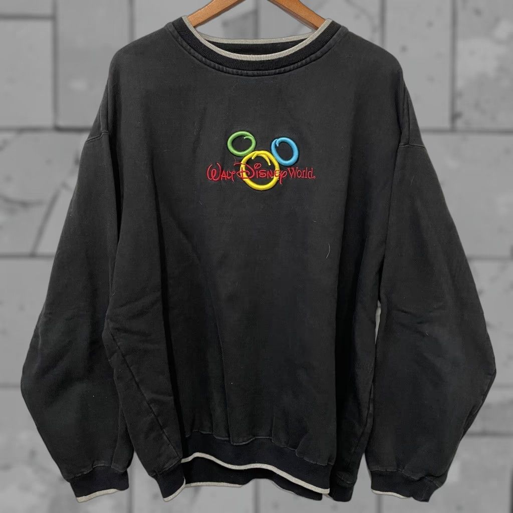 Disney VINTAGE Disney Pullover T-Shirt Black 100% Cotton Walt Disney World XL Mens Artwork Graphic Size US XL / EU 56 / 4 - 1 Thumbnail