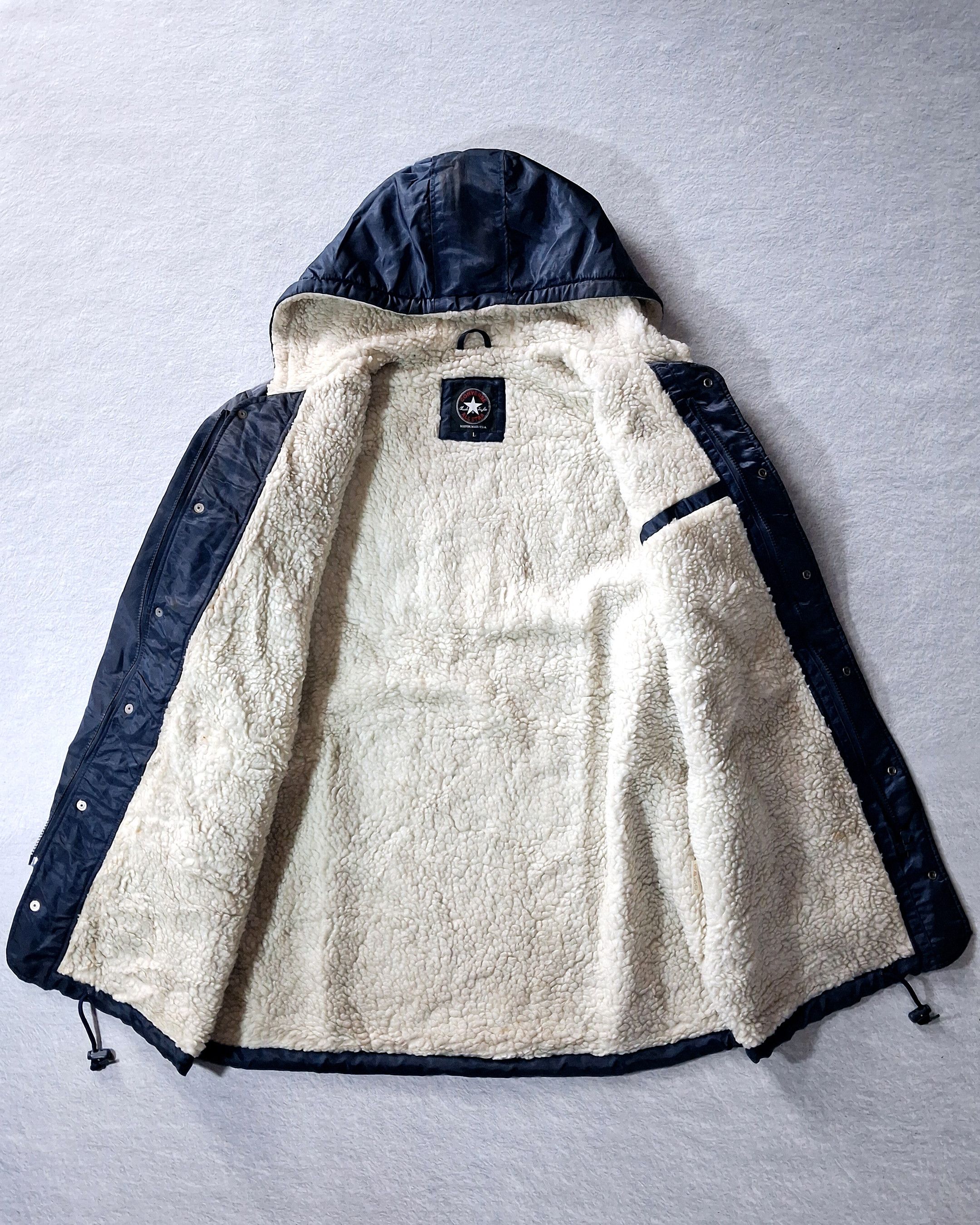 Converse CONVERSE EMBROIDERED SHERPA LINED HOODED NYLON JACKET Size US XXL / EU 58 / 5 - 12 Thumbnail