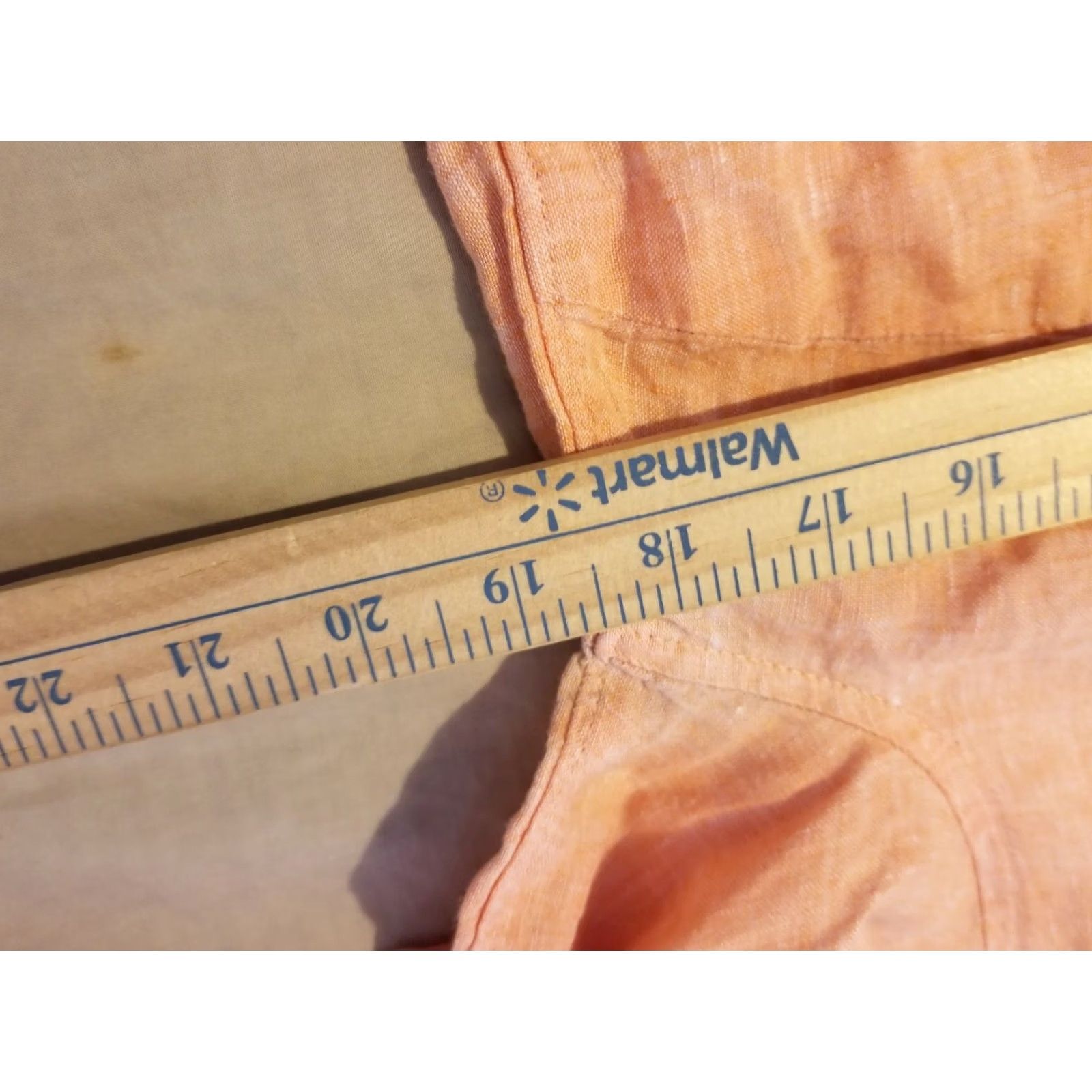 Talbots Womens Orange Linen Shirt Blouse S Small Long Sleeve Talbots Size S / US 4 / IT 40 - 3 Thumbnail
