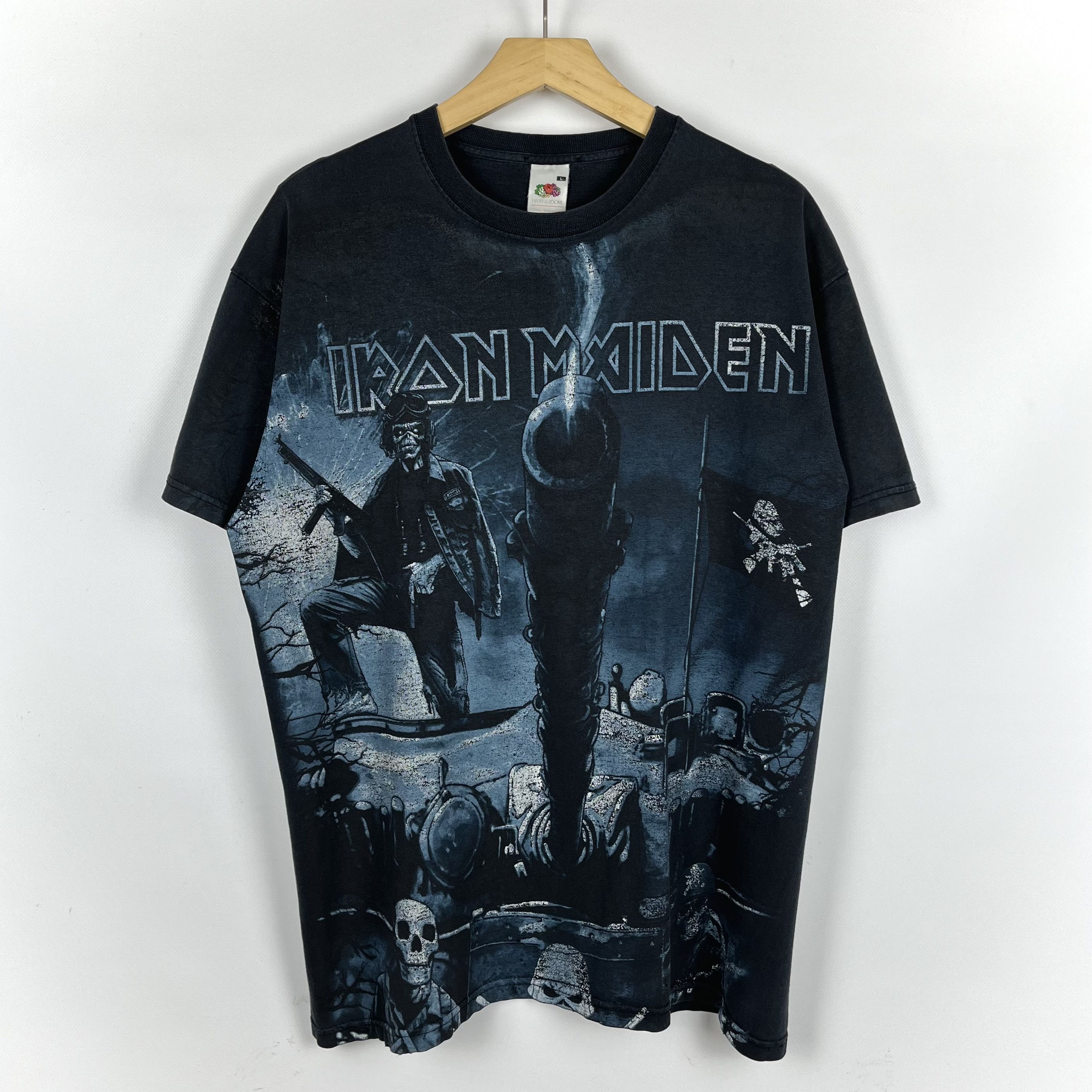 Band Tees Vintage Iron Maiden All Over Print Rare T Shirt 90’s Size US L / EU 52-54 / 3 - 1 Thumbnail