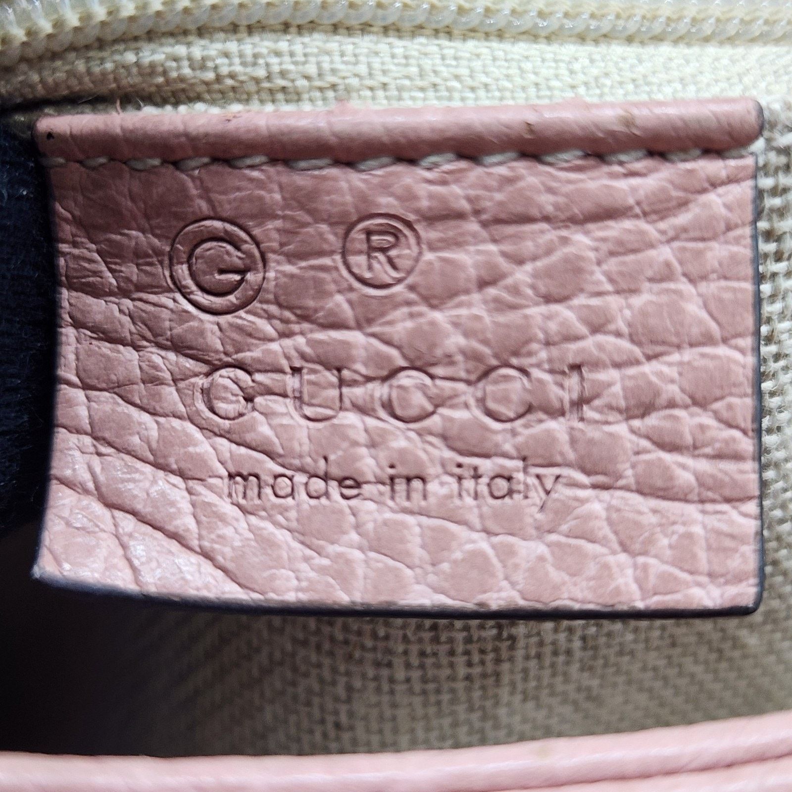 Gucci GG Marmont Pebbled Leather Interlocking Top Handle Bag Pink Size ONE SIZE - 14 Thumbnail