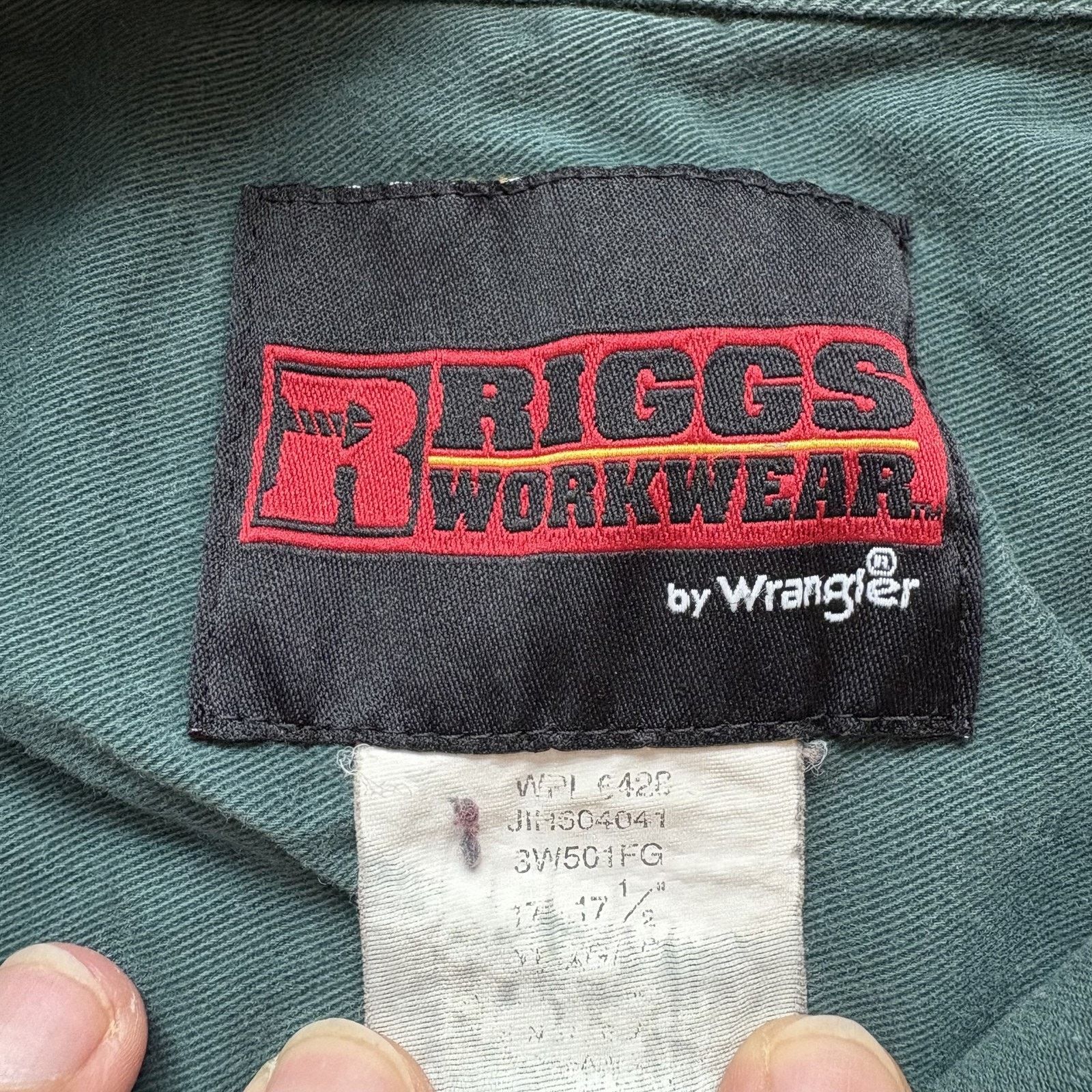 Wrangler Wrangler Riggs Workwear Men's XL Green Heavy Twill Long Slee Size US XL / EU 56 / 4 - 3 Thumbnail