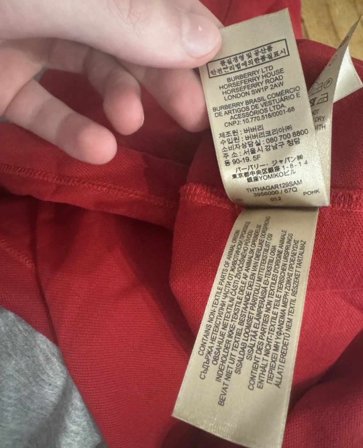 Burberry Burberry red polo shirt classic size L Size US L / EU 52-54 / 3 - 8 Thumbnail