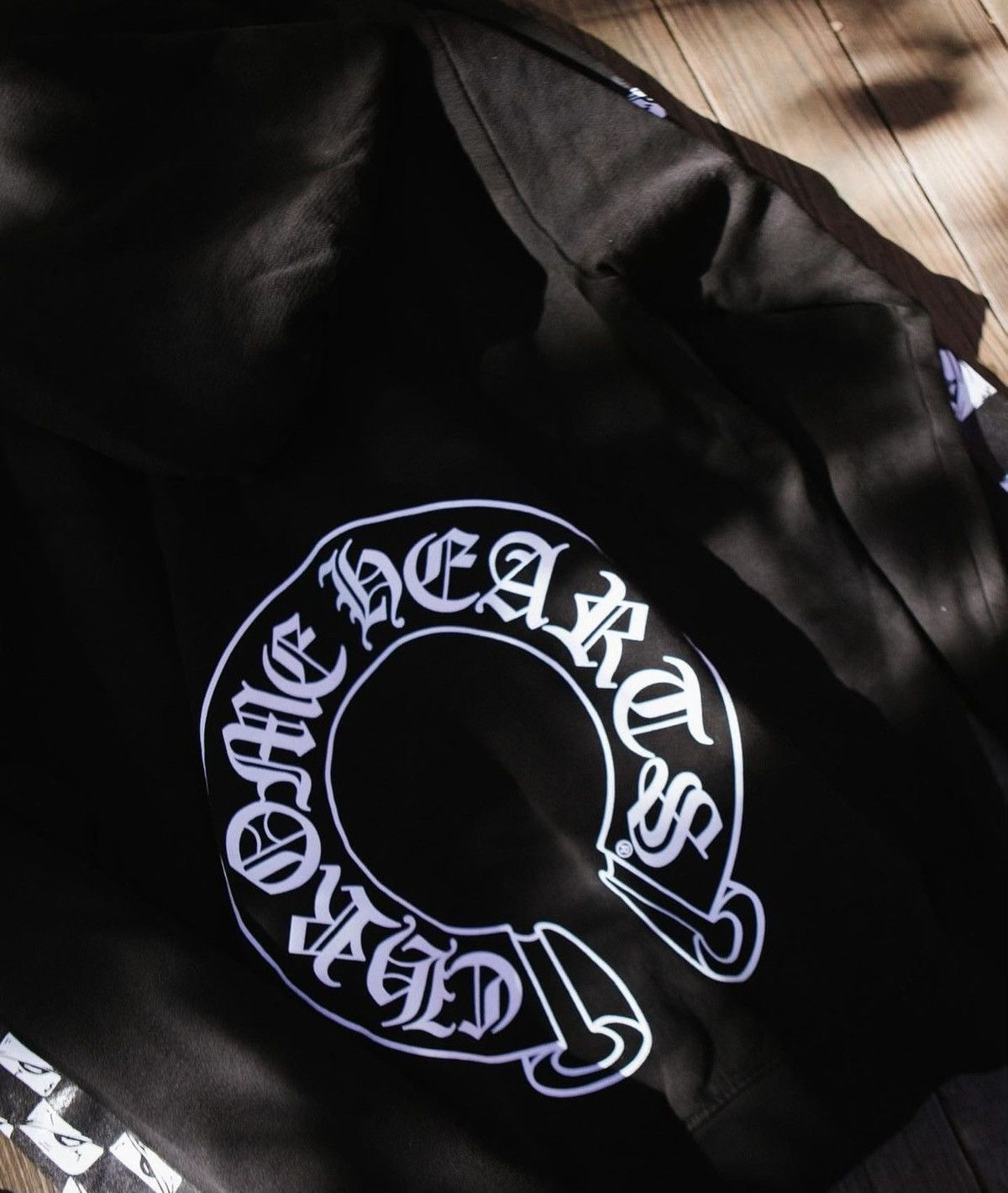 image of Chrome Hearts Matty Boy 99 Eyes Double Hooded Hoodie in Black, Men's (Size Large)