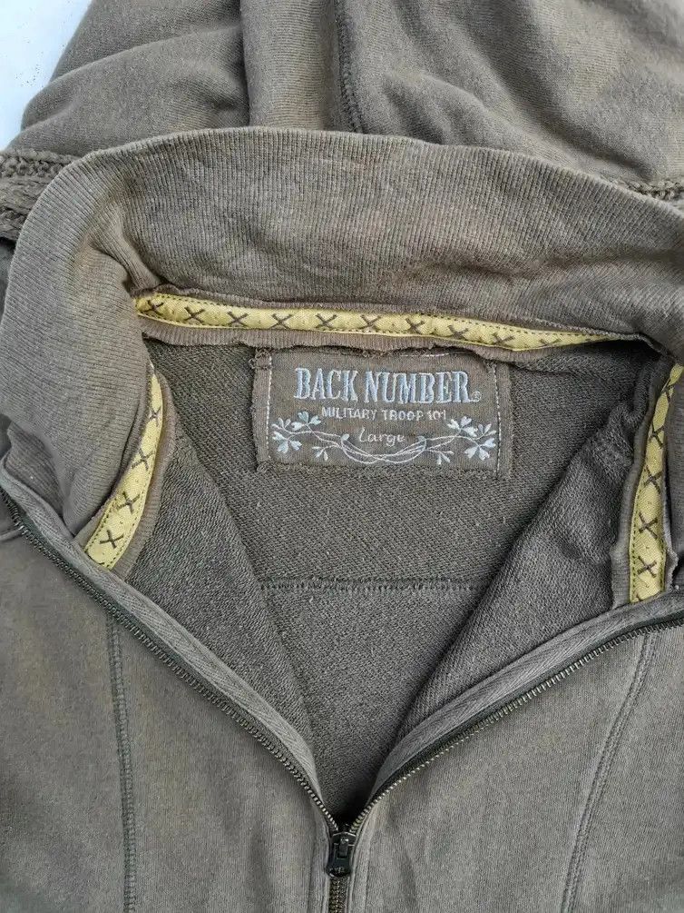 Japanese Brand Back Number Military Troop Zipper Hoodie Sweatshirt Size US L / EU 52-54 / 3 - 3 Thumbnail