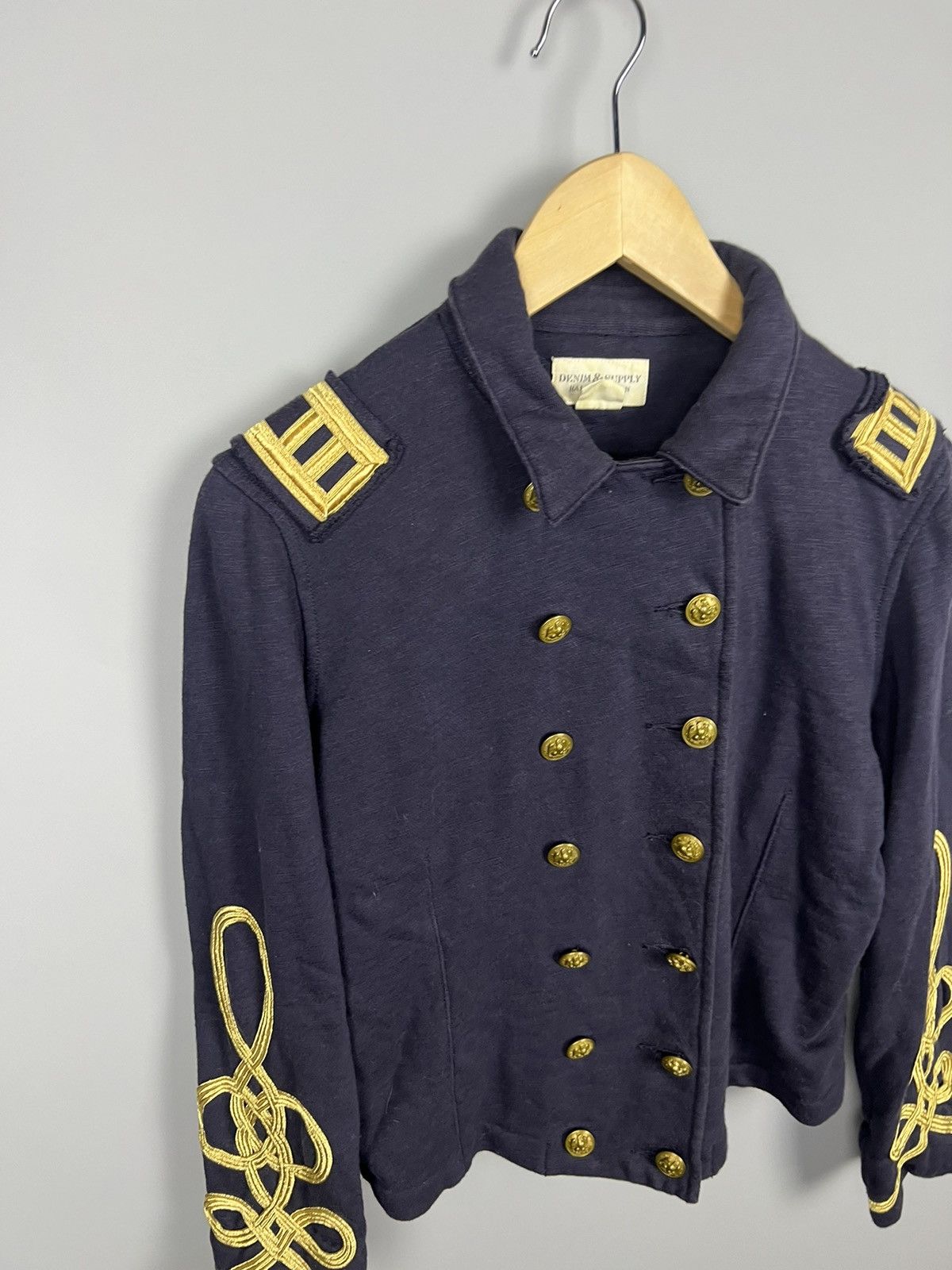 Denim & Supply Ralph Lauren M-L Denim Supply Ralph Lauren Military Blazer Denim Jacket Size L / US 10 / IT 46 - 3 Thumbnail