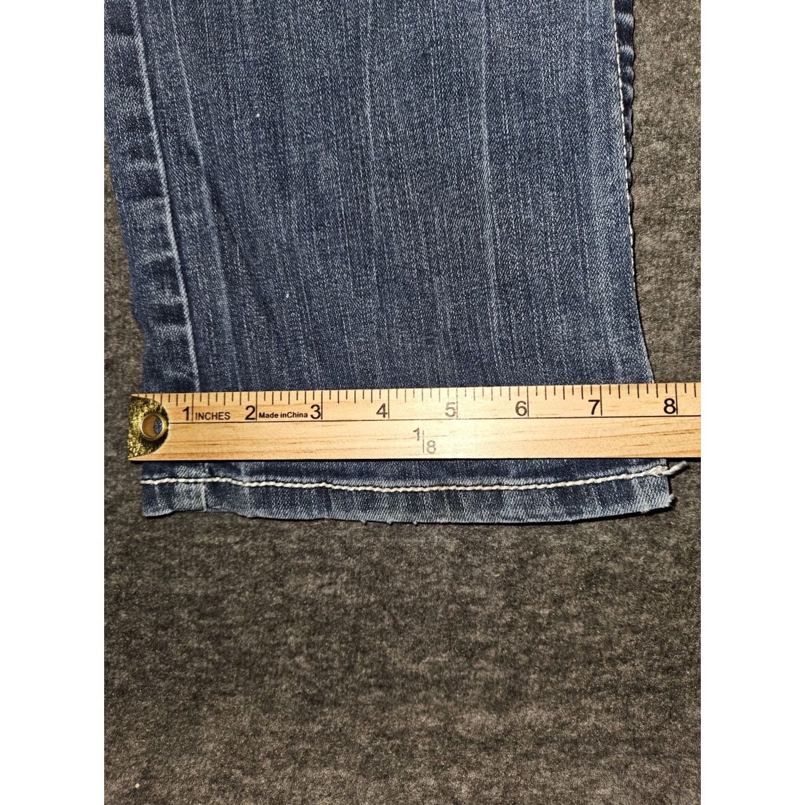 BKE BKE Harper Bootcut Jeans Womens 26 Regular Bootcut Blue Embroidered Low Rise 29in Inseam Denim Stretch N/A Size 26" / US 2 / IT 38 - 7 Thumbnail