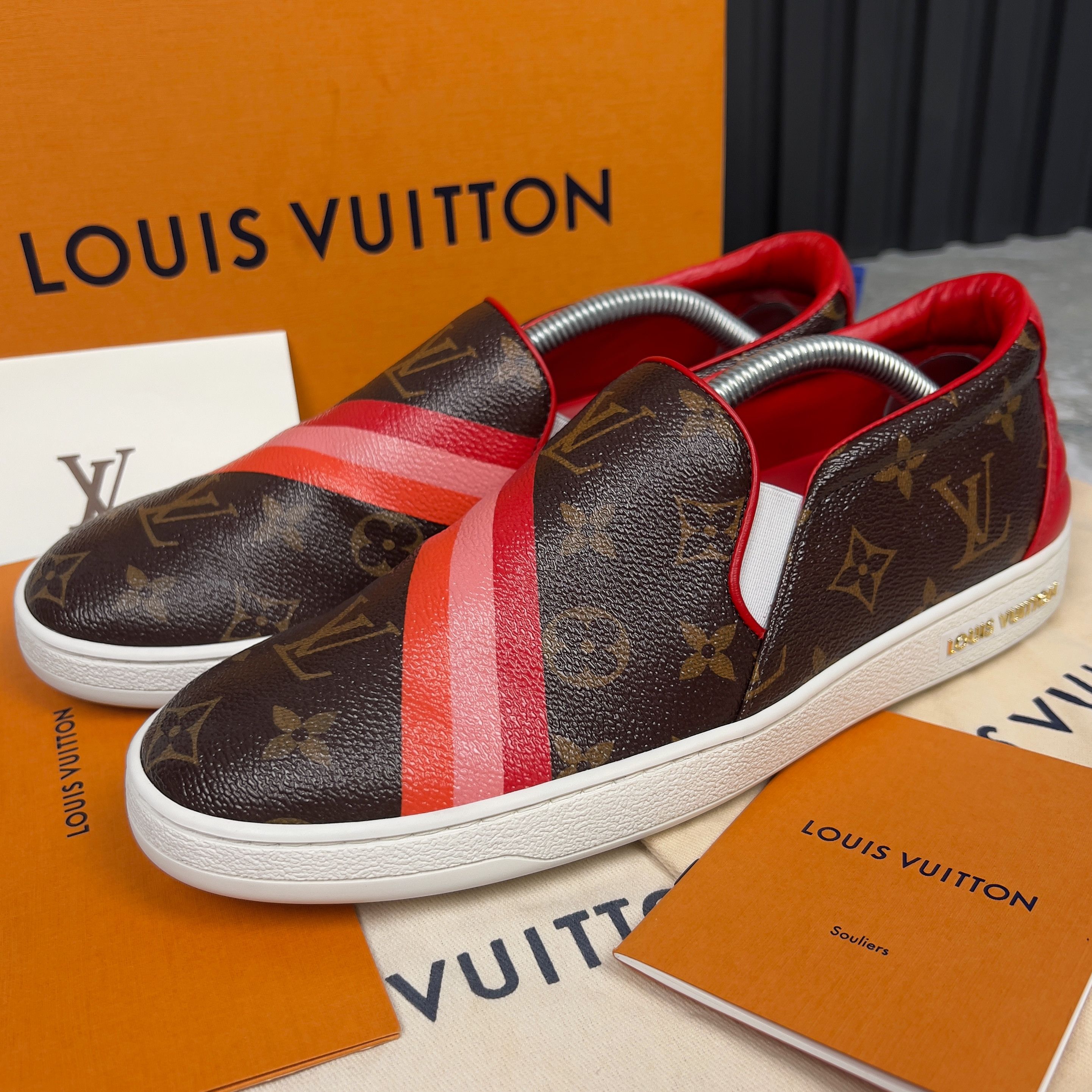 Louis Vuitton Frontrow Monogram Slip Sneaker Grain Leather