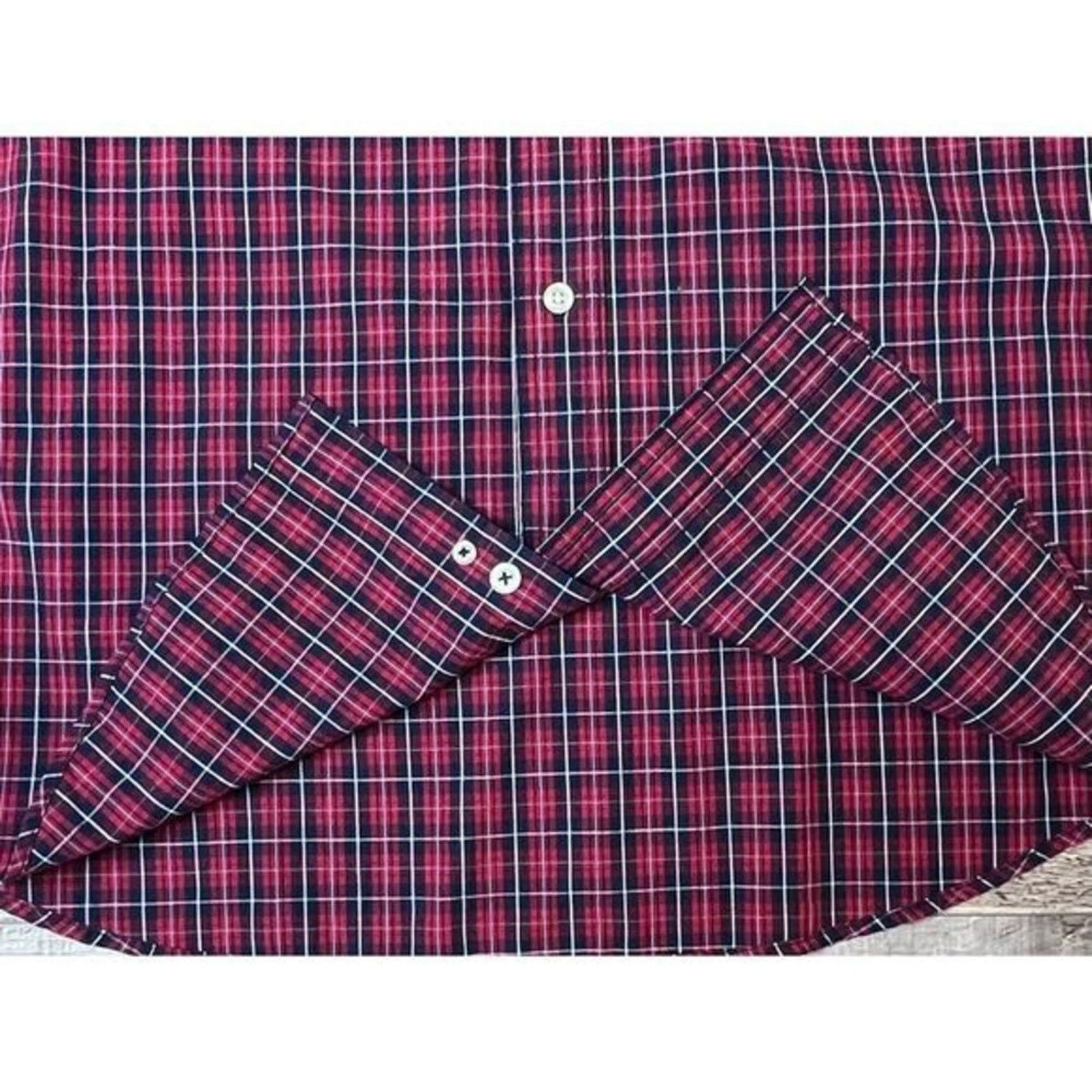 Chaps Chaps Easy Care Button Down Red Plaid Shirt LARGE NWOT Size US L / EU 52-54 / 3 - 4 Thumbnail