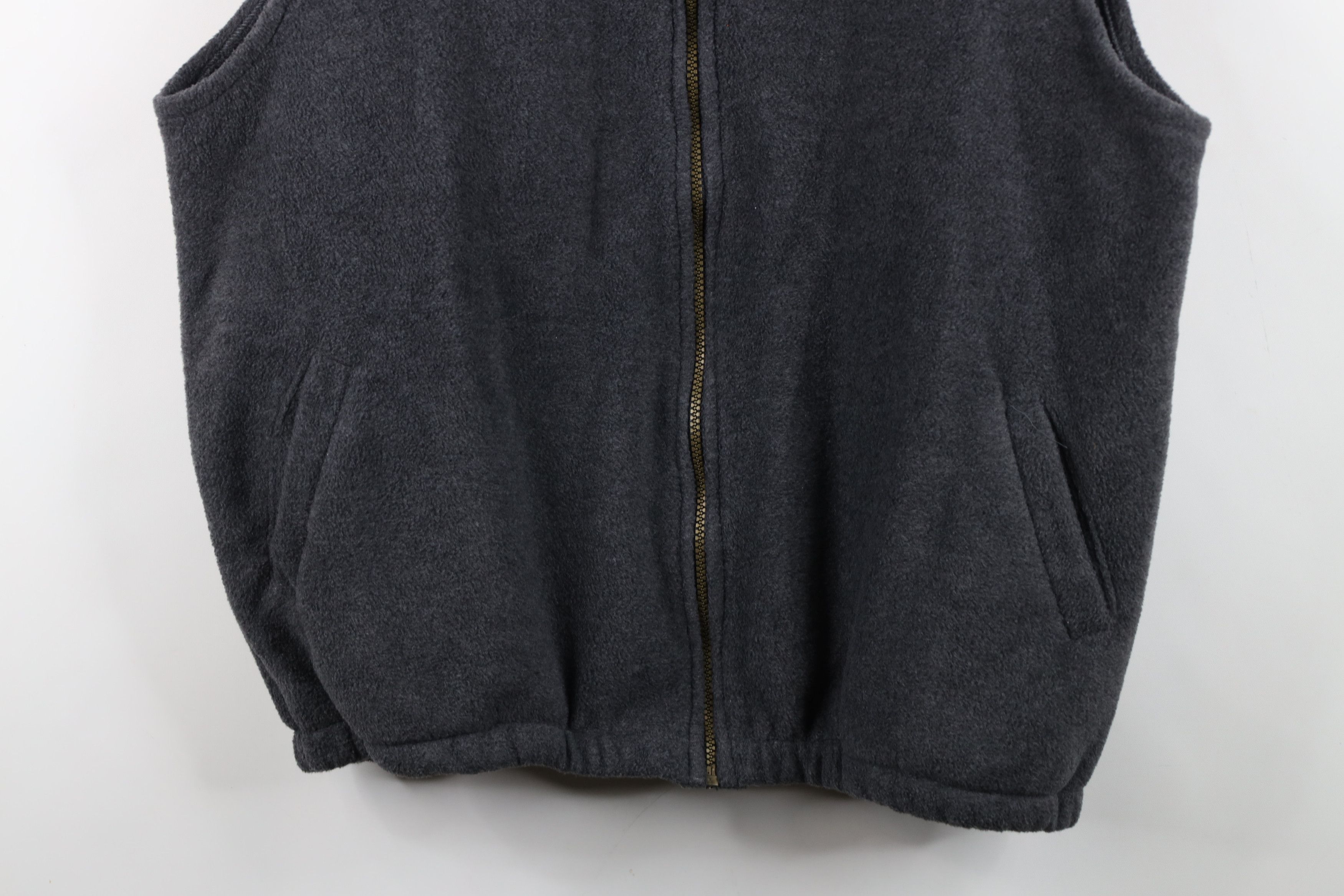 Vintage Vintage 90s Streetwear Fleece Full Zip Vest Jacket USA Size US XL / EU 56 / 4 - 3 Thumbnail